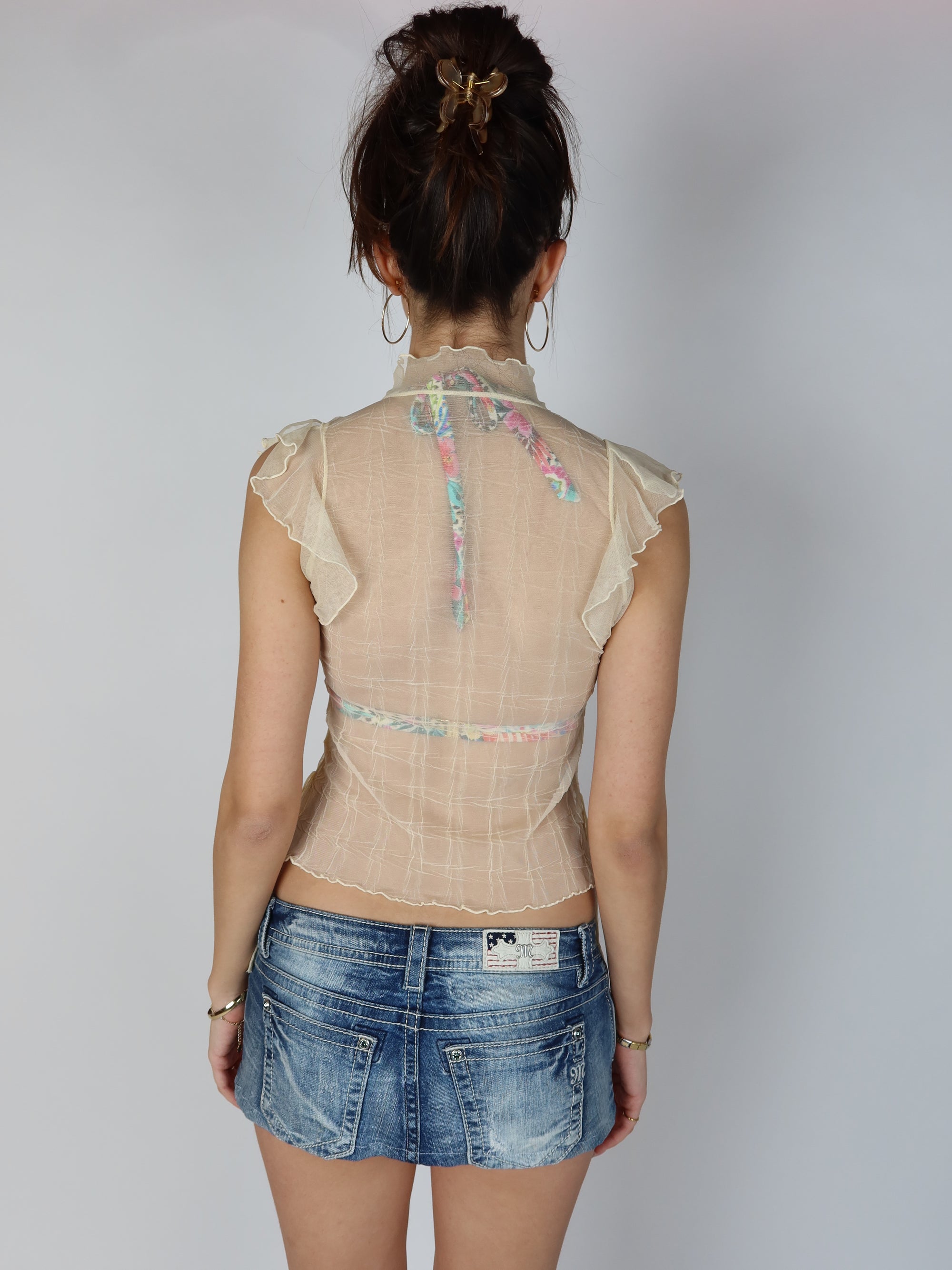 Y2K Sheer Blouse S/M