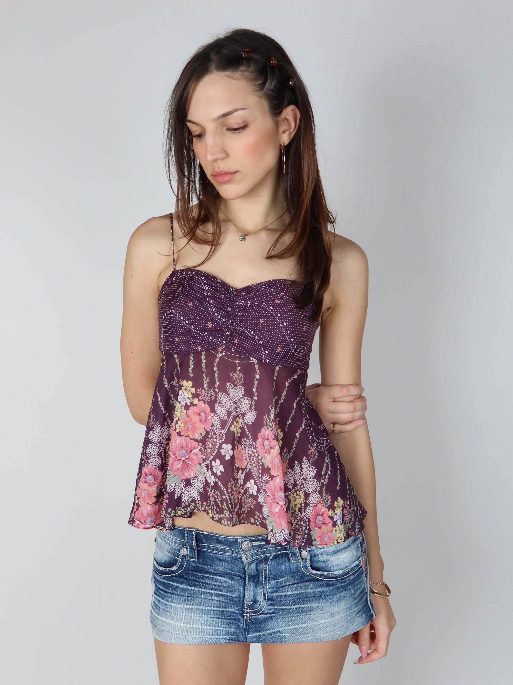 Purple Bustier Tank S