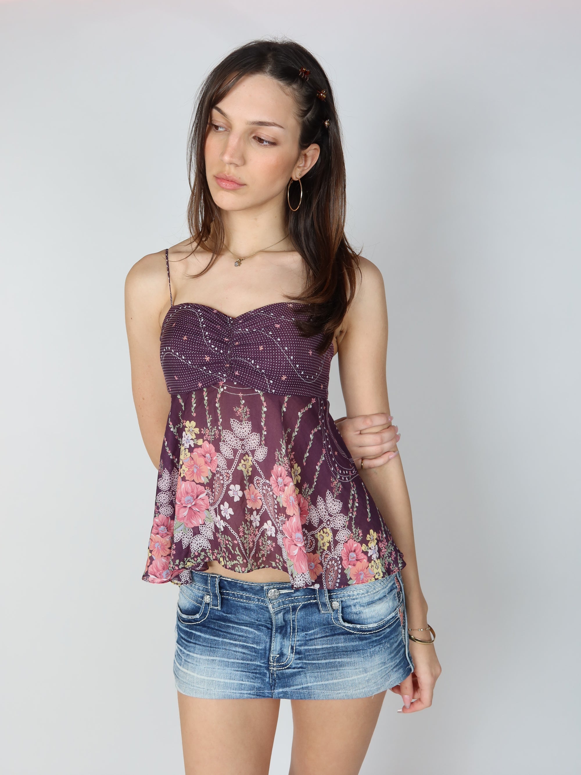 Purple Bustier Tank S