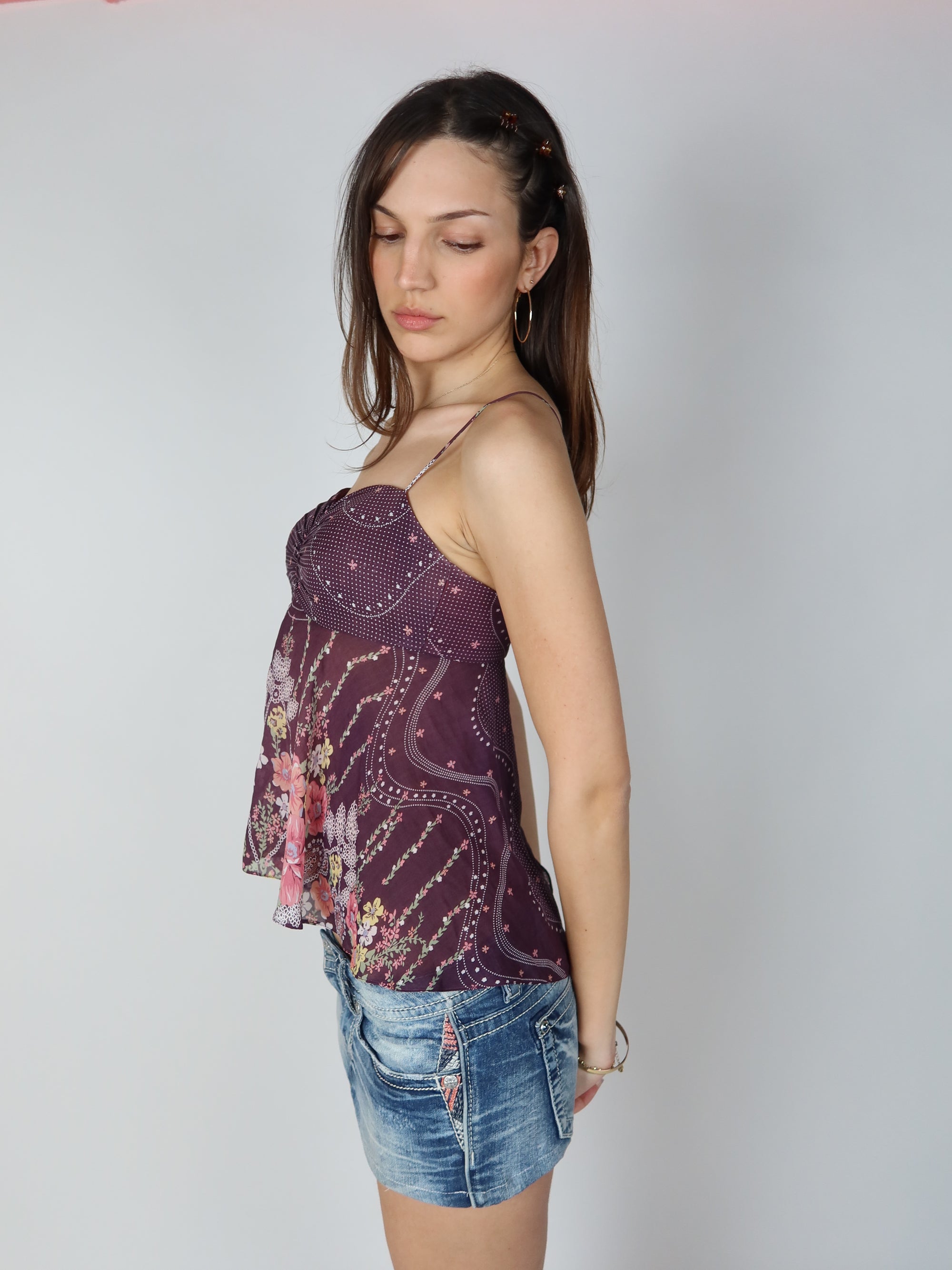 Purple Bustier Tank S