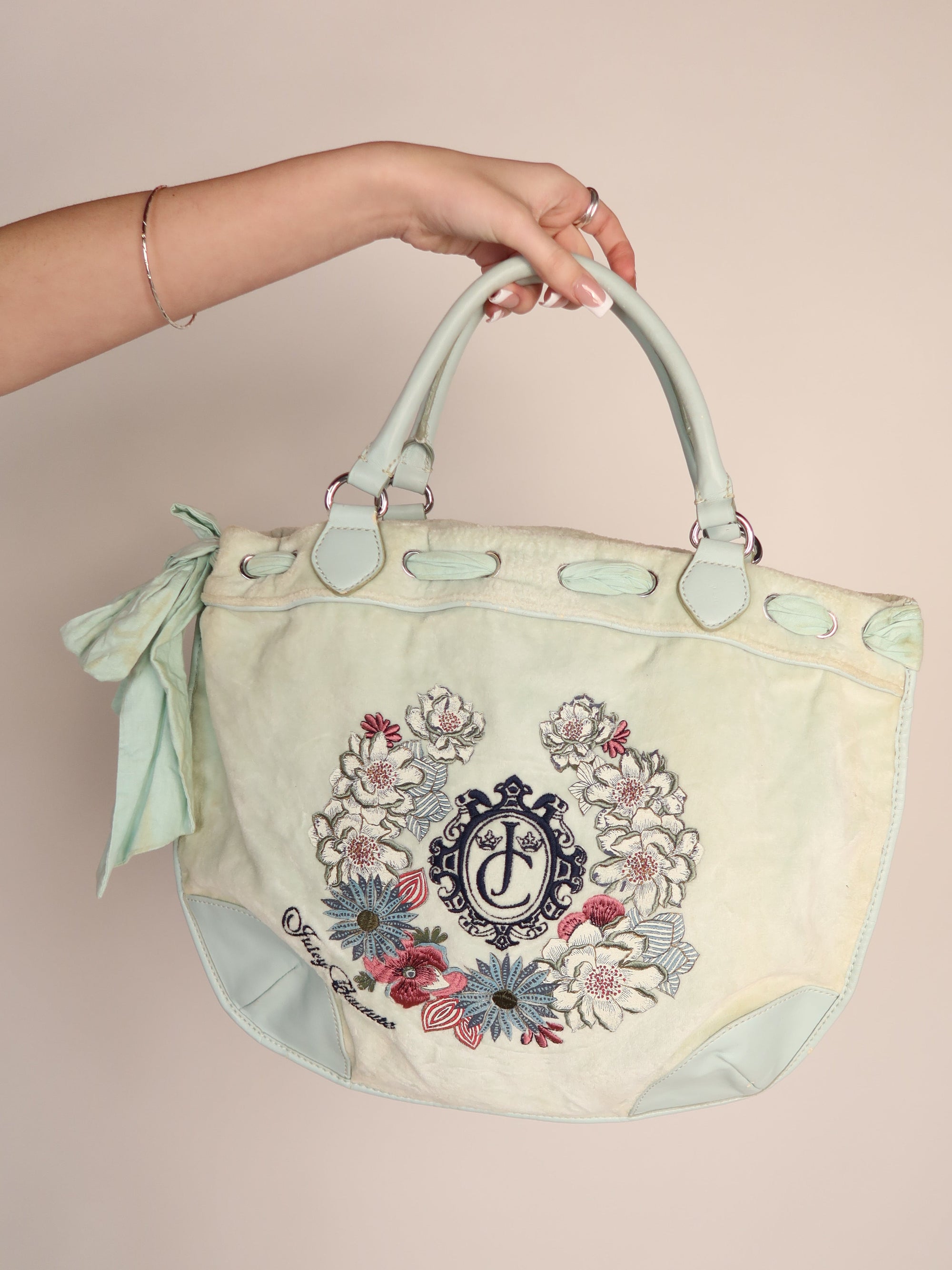 Y2K Juicy Terry Towel Tote Bag