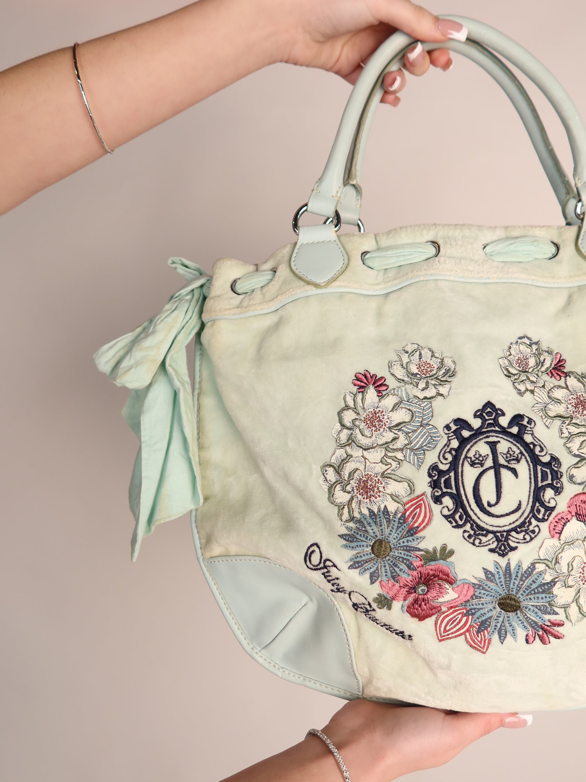 Y2K Juicy Terry Towel Tote Bag