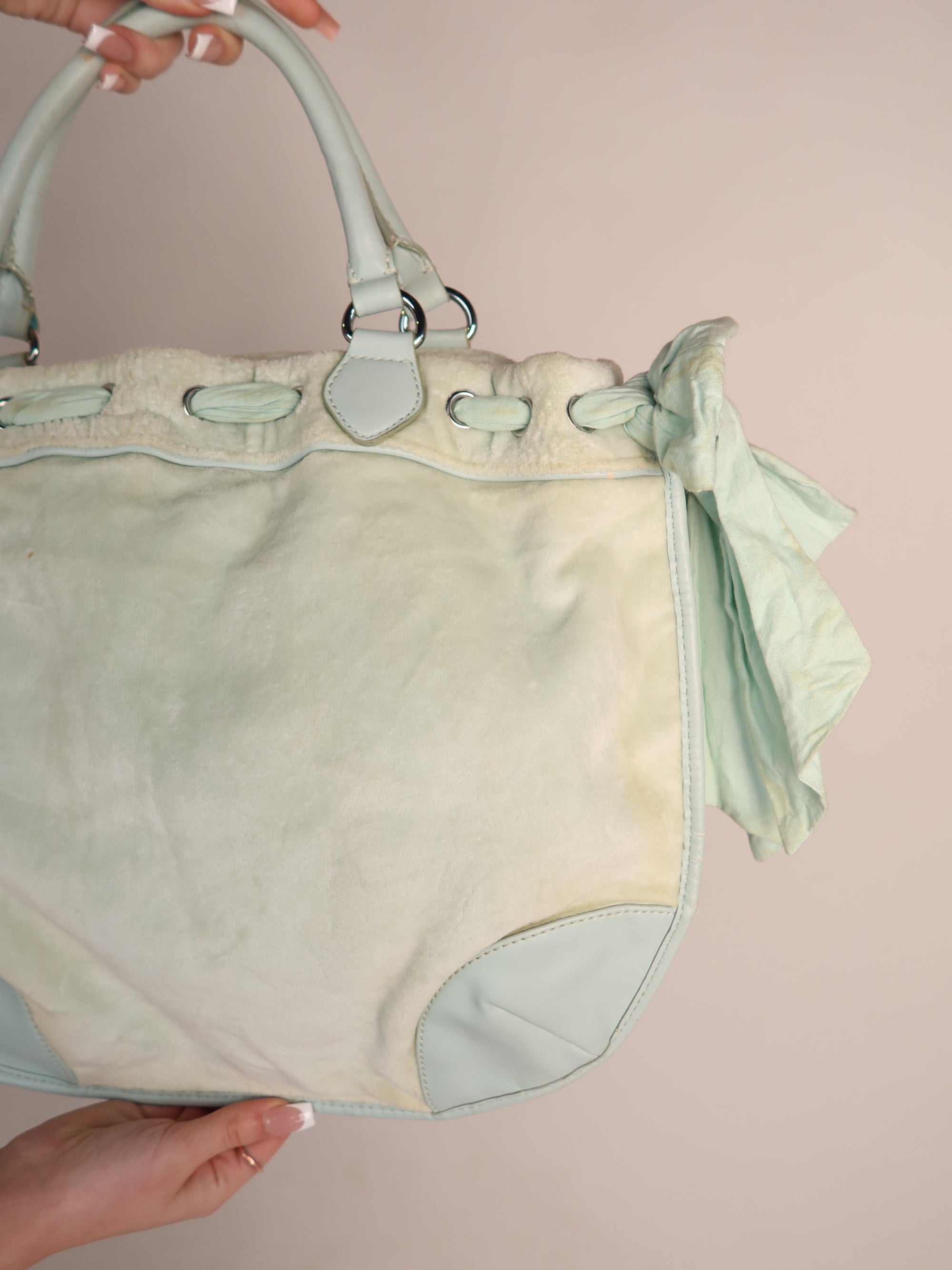 Y2K Juicy Terry Towel Tote Bag