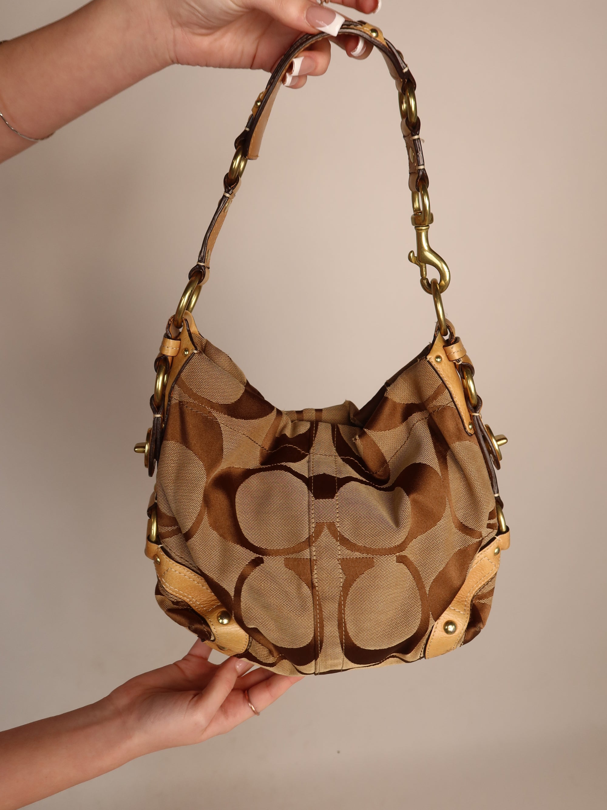 Y2K Coach Monogram Hobo Bag