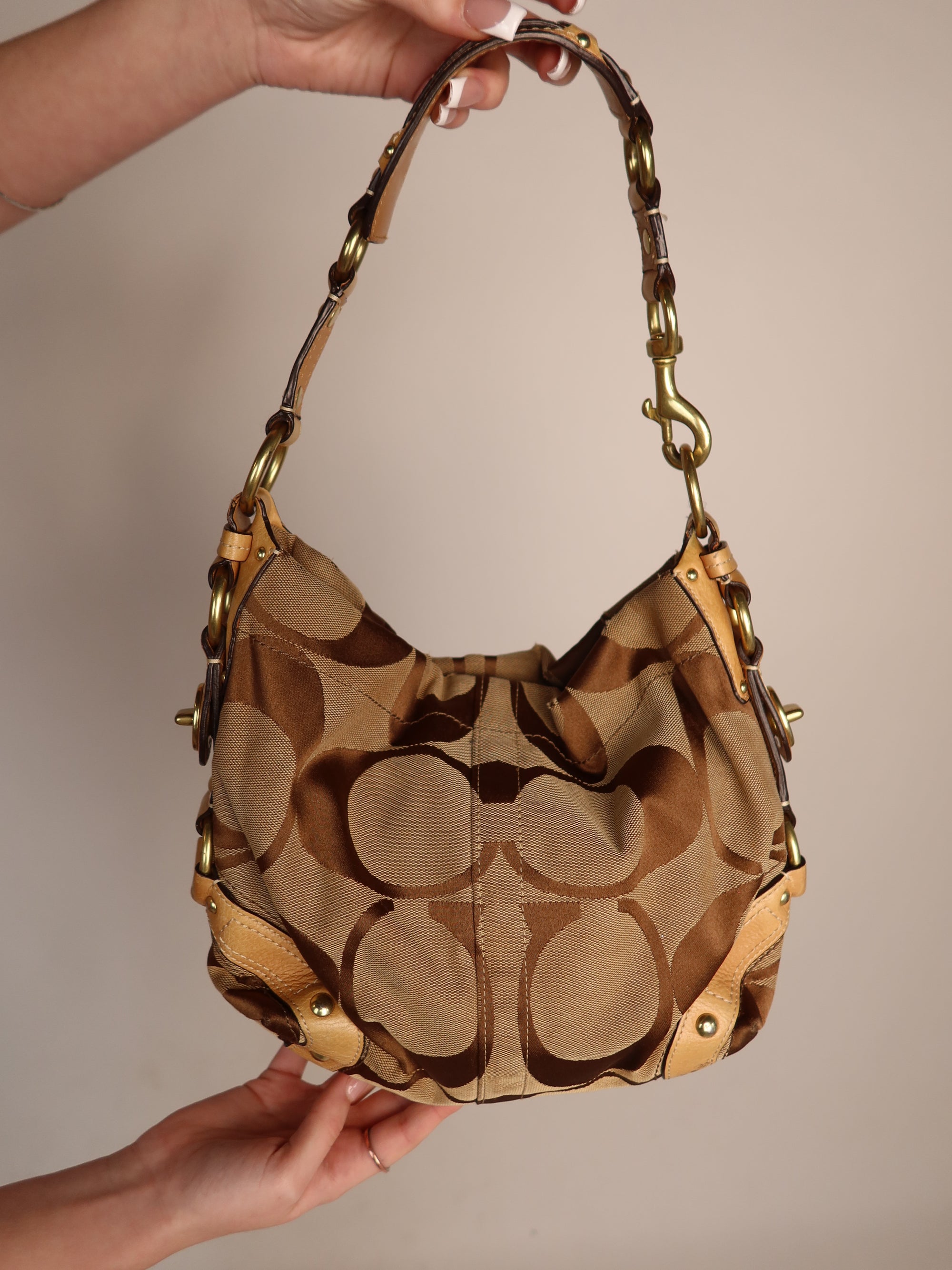 Y2K Coach Monogram Hobo Bag