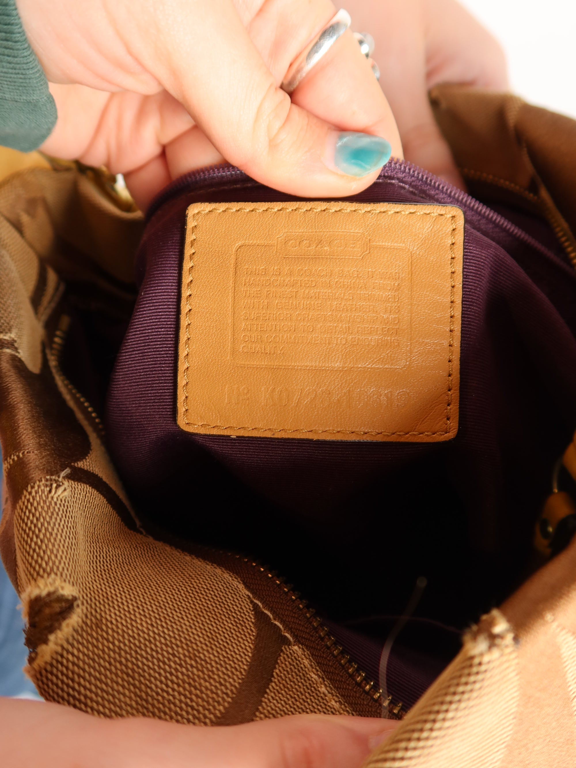 Y2K Coach Monogram Hobo Bag