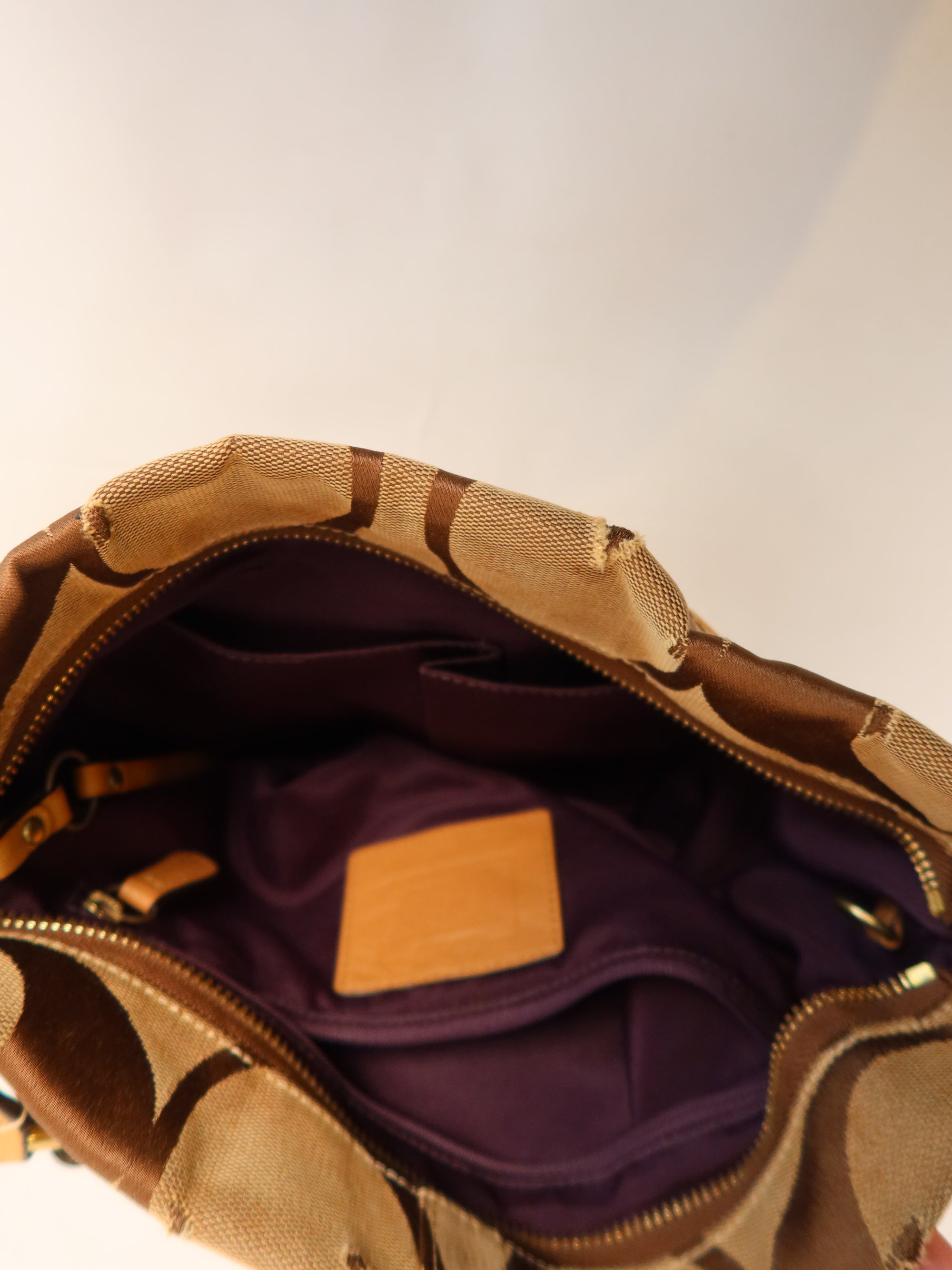 Y2K Coach Monogram Hobo Bag