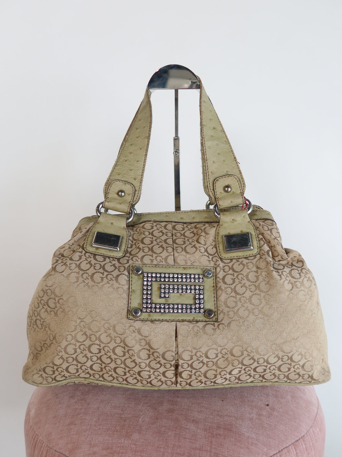 Guess Monogram Bowler Bag
