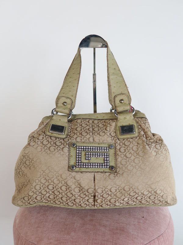 Guess Monogram Bowler Bag