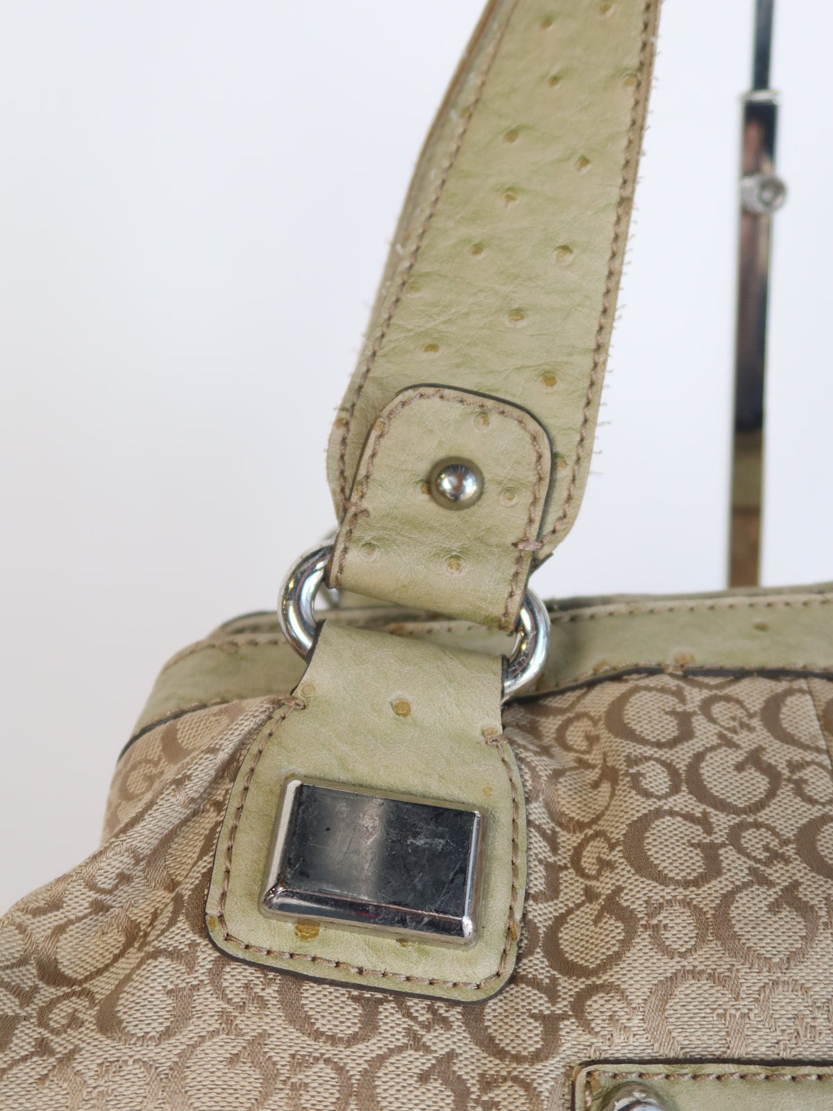 Guess Monogram Bowler Bag