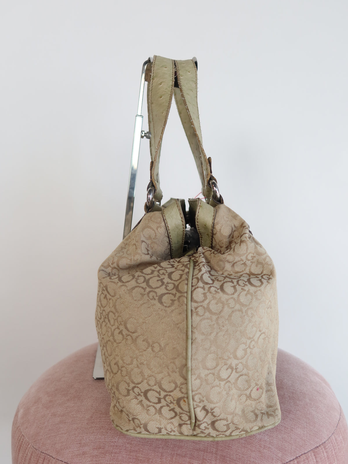 Guess Monogram Bowler Bag