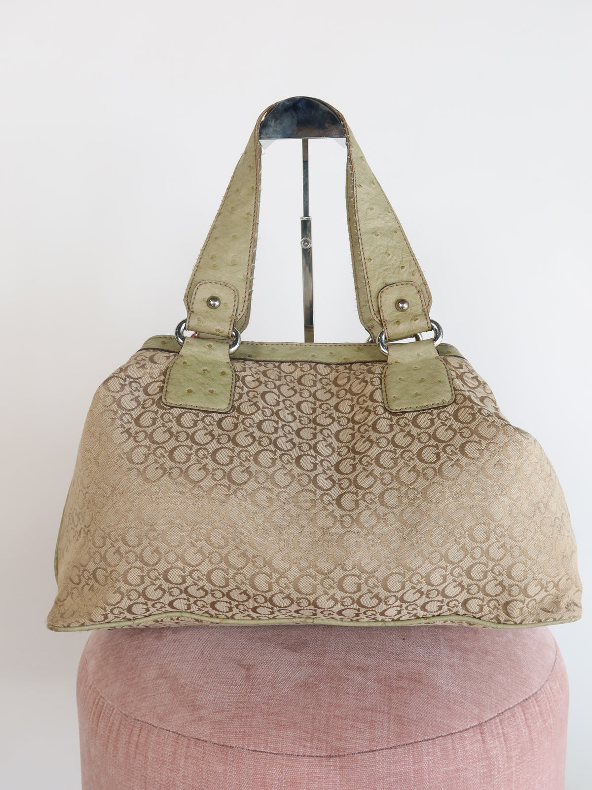 Guess Monogram Bowler Bag