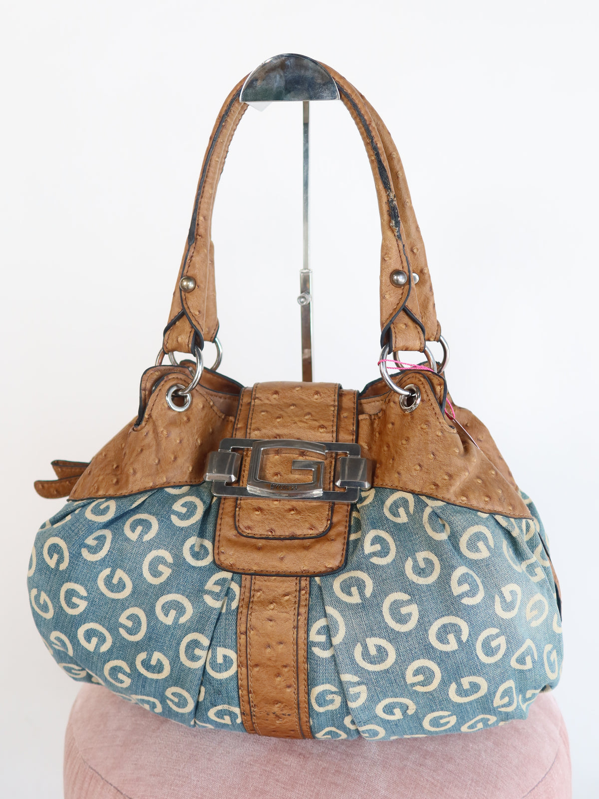Guess Denim Monogram Bag