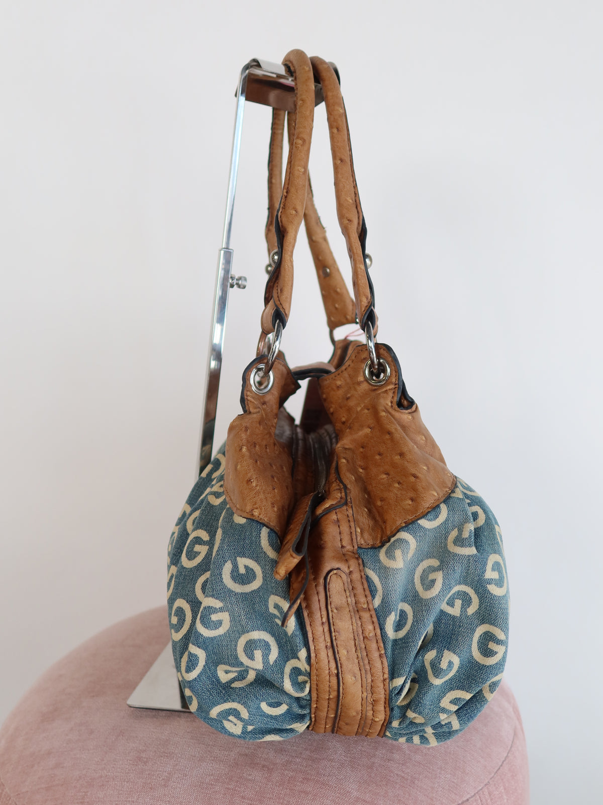 Guess Denim Monogram Bag