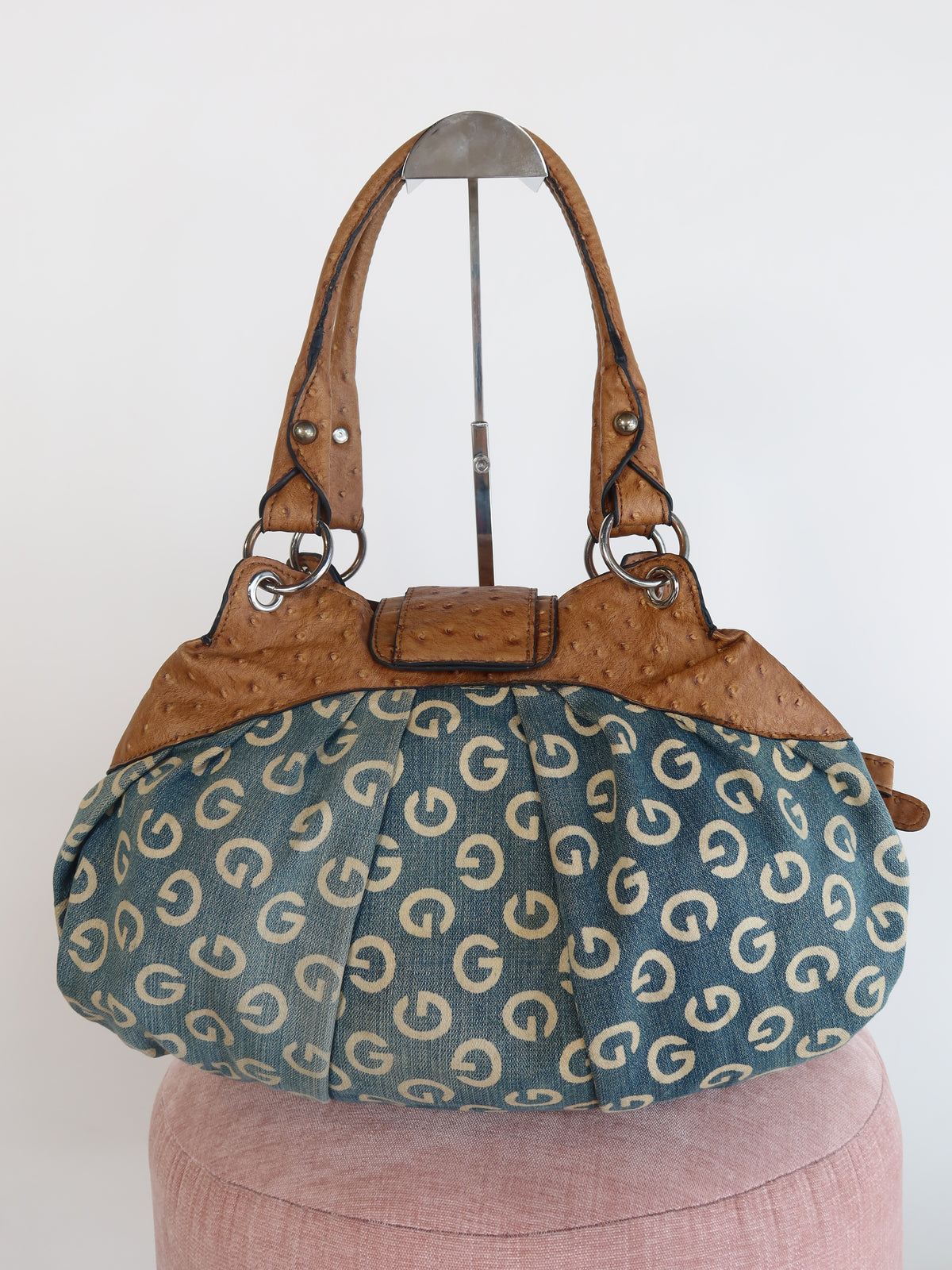 Guess Denim Monogram Bag