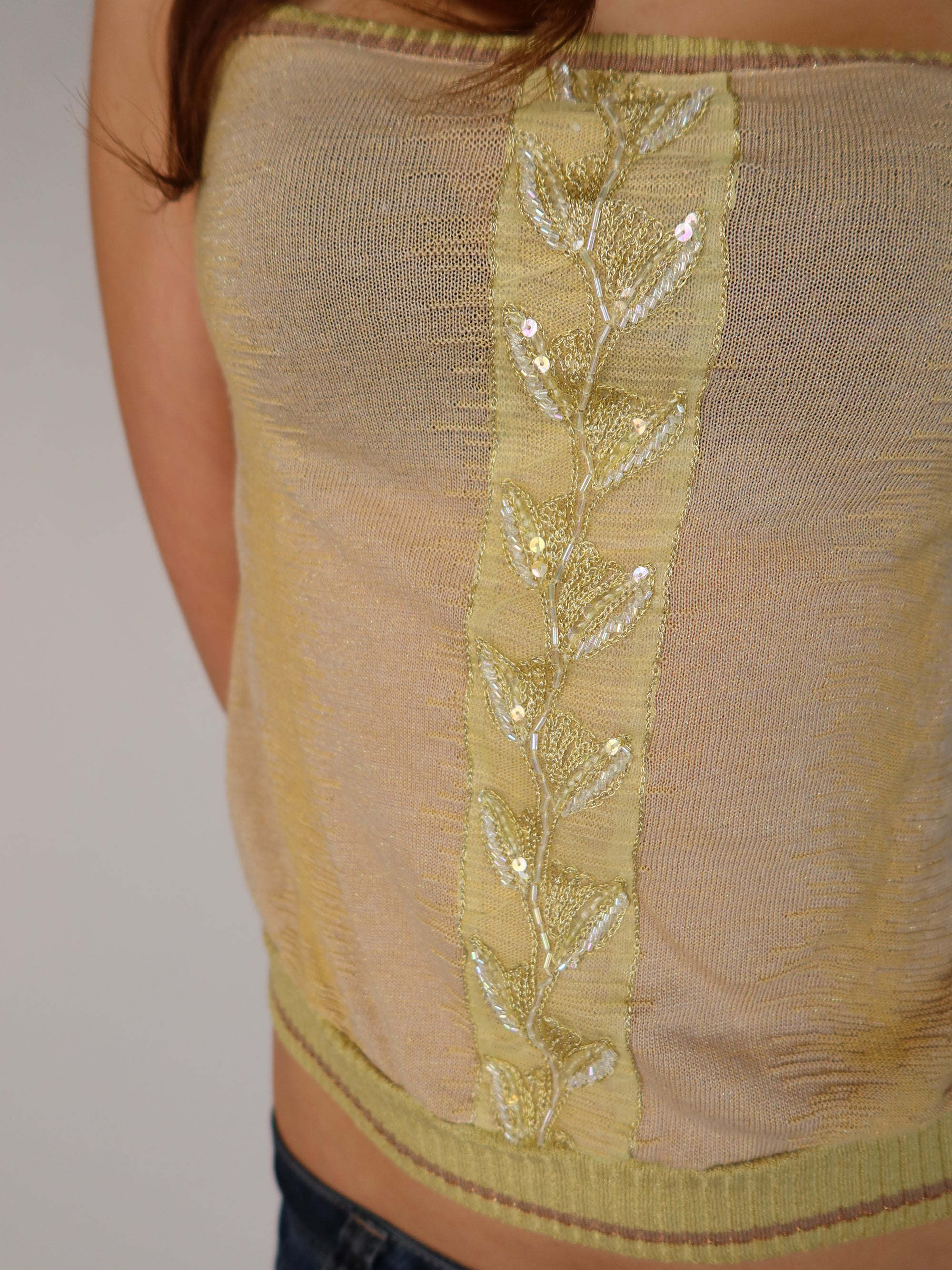 Drop Waist Embellished Cami XS