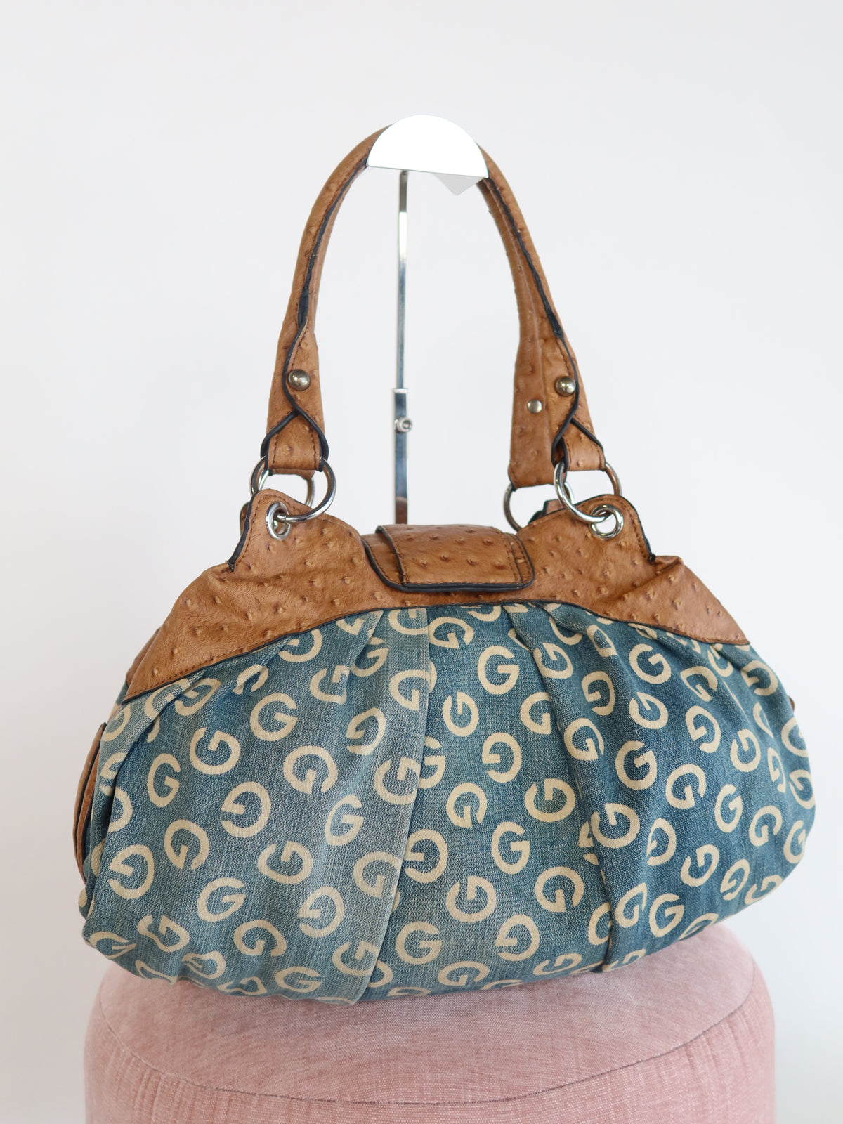 Guess Denim Monogram Bag