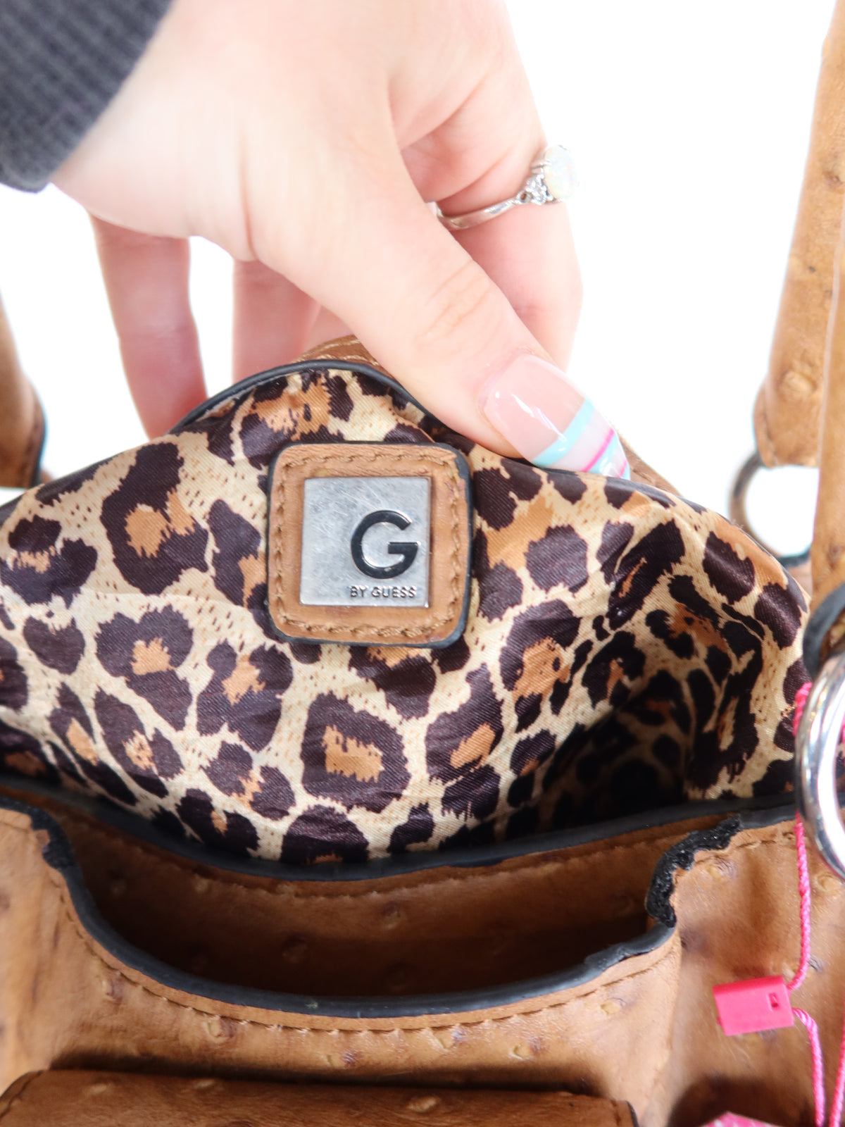 Guess Denim Monogram Bag
