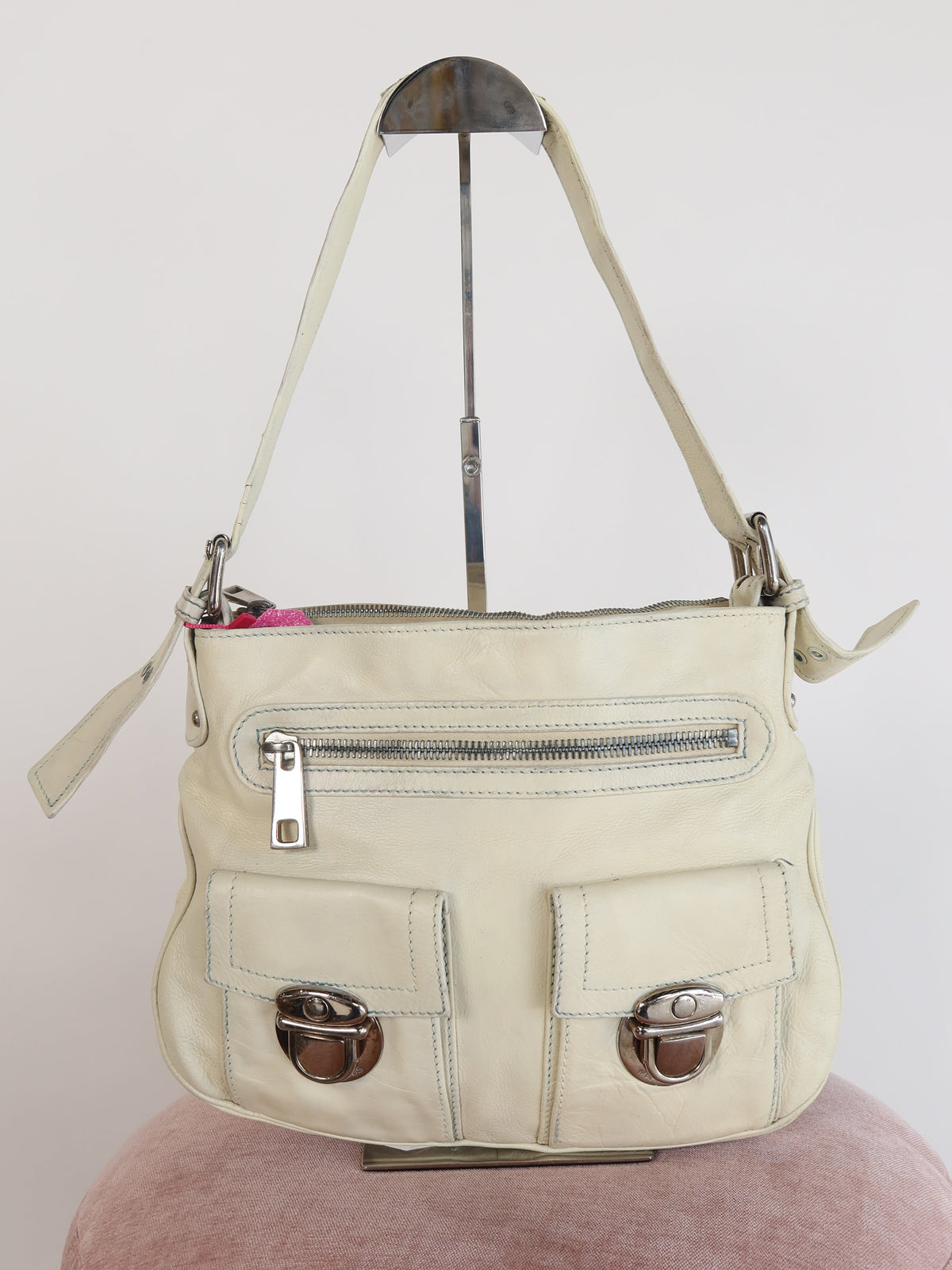 Marc Jacobs Cream Leather Bag