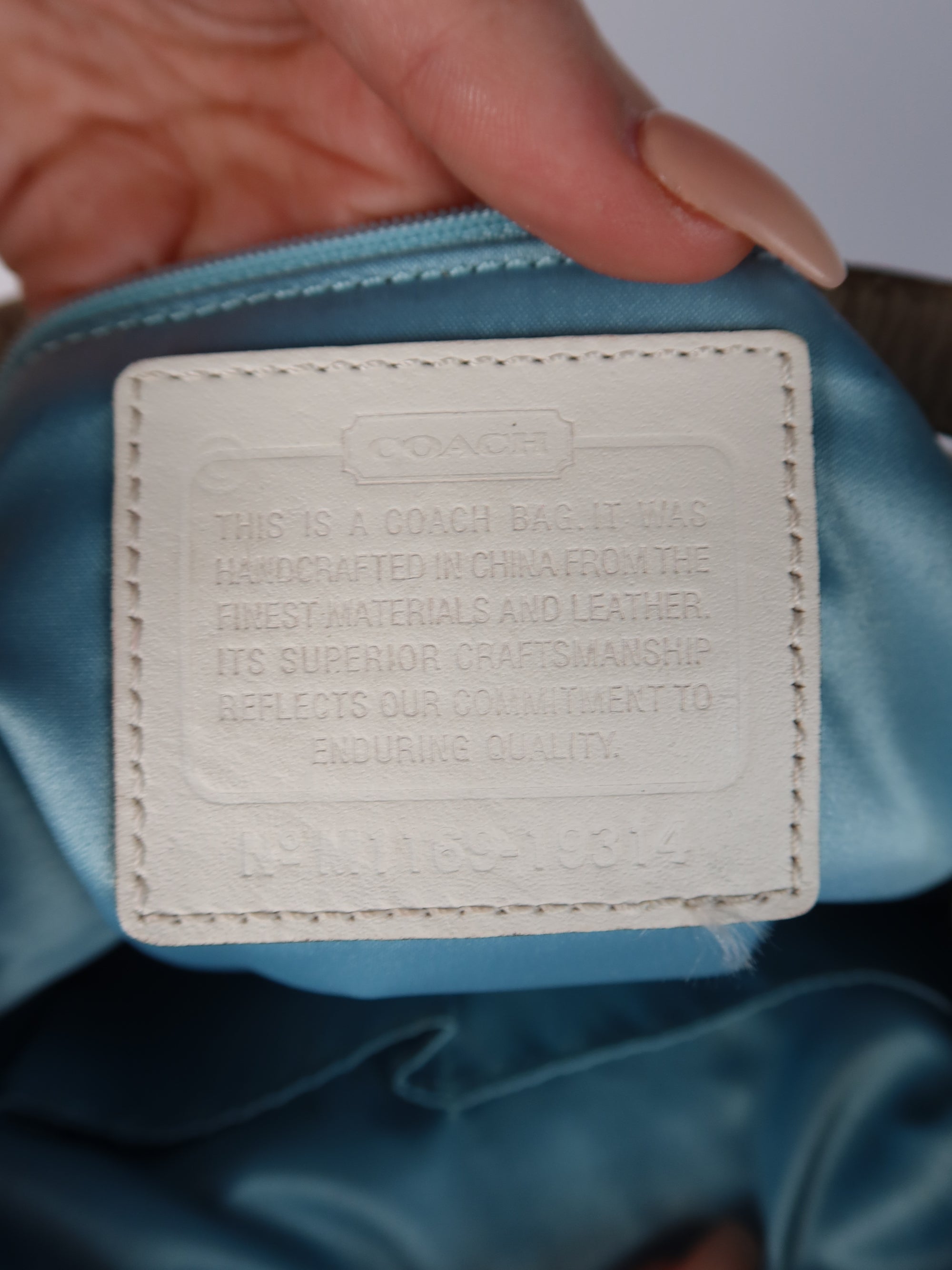 Coach Woven Leather Hobo Bag