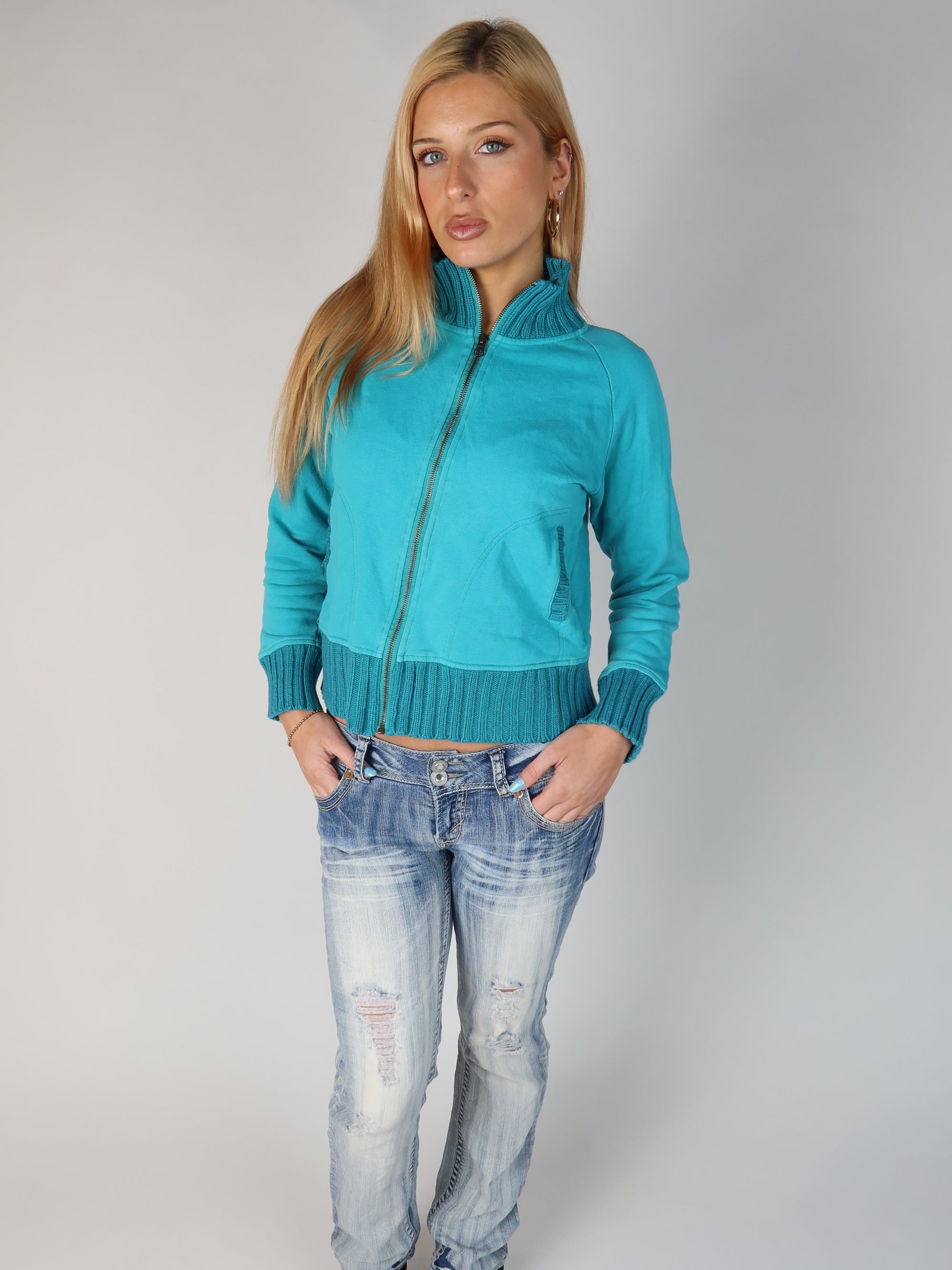 Turquoise Ribbed  Jacket S/M