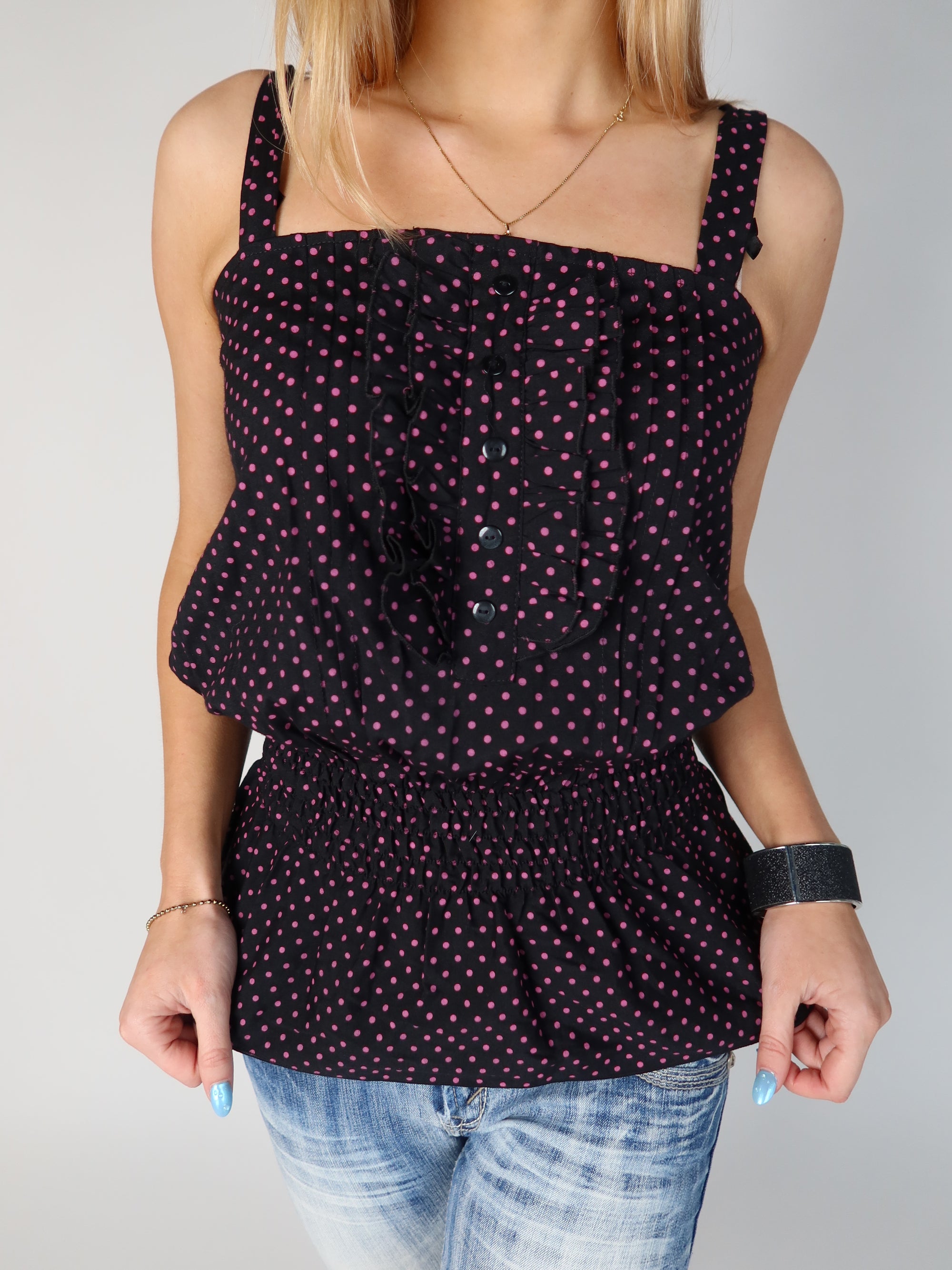 Pink Polka Dot Cami S