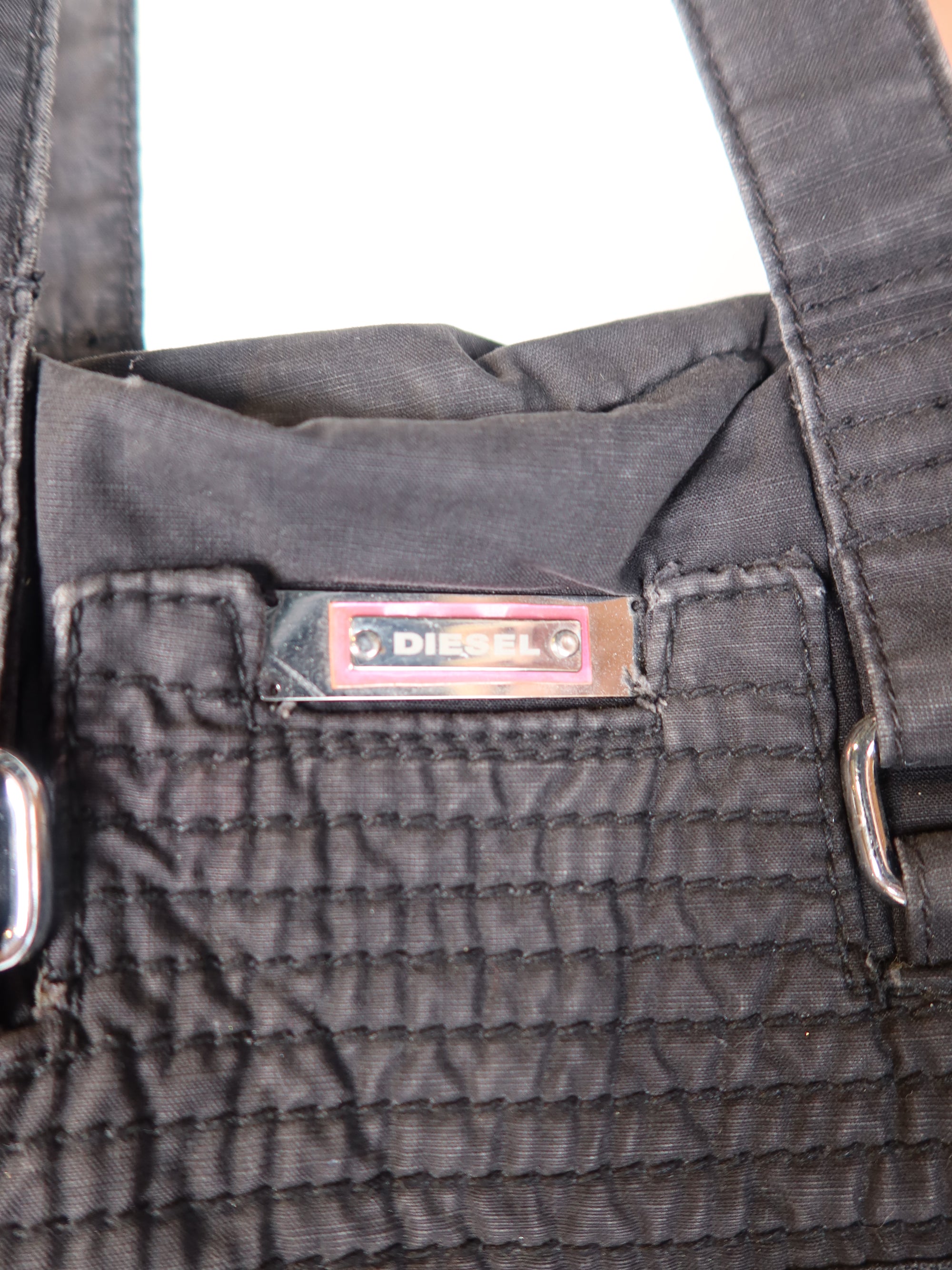 Diesel Black Nylon Tote