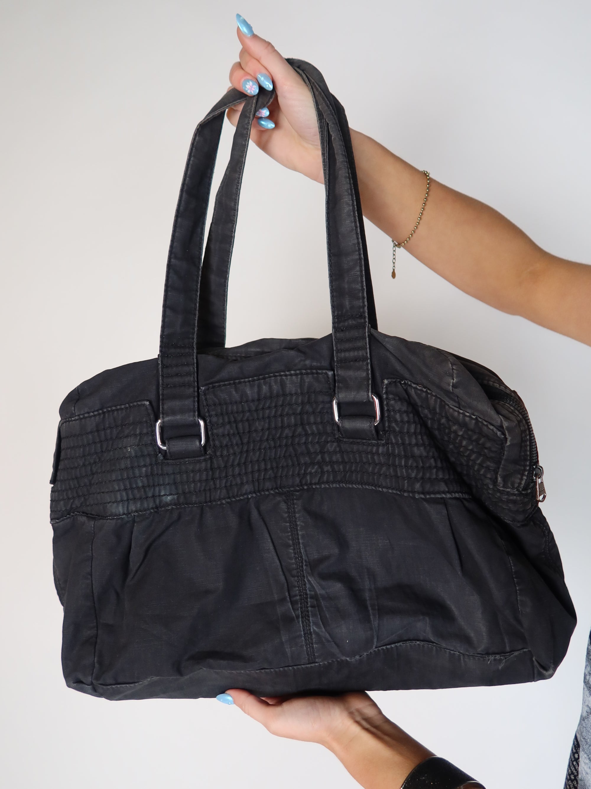 Diesel Black Nylon Tote