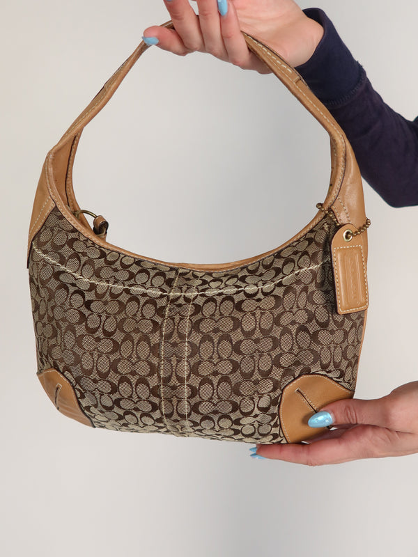 Vintage Coach signature monogram mini hobo bag, Y2K resale at Brat's Closet.