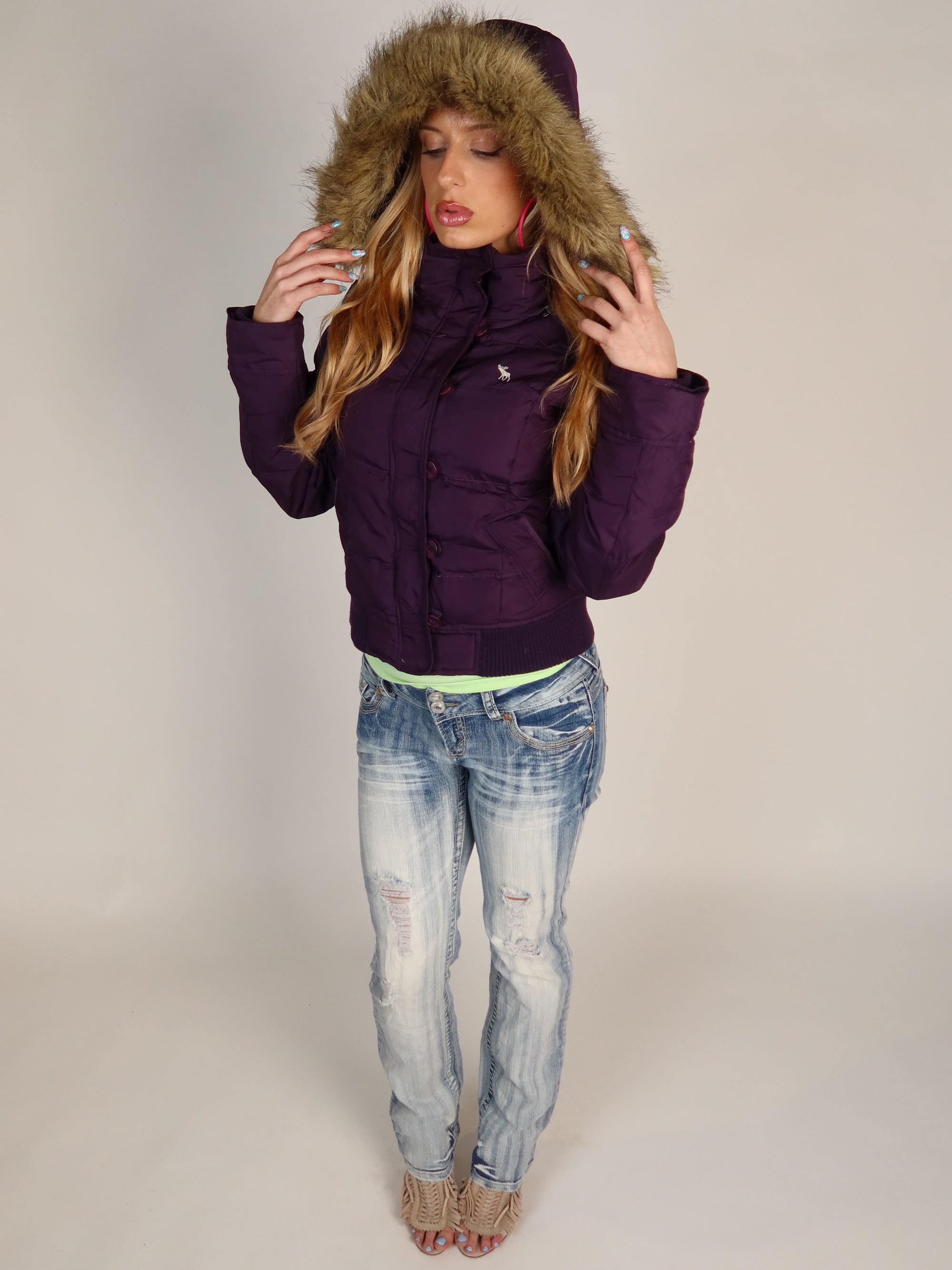 A&F Purple Puffer S
