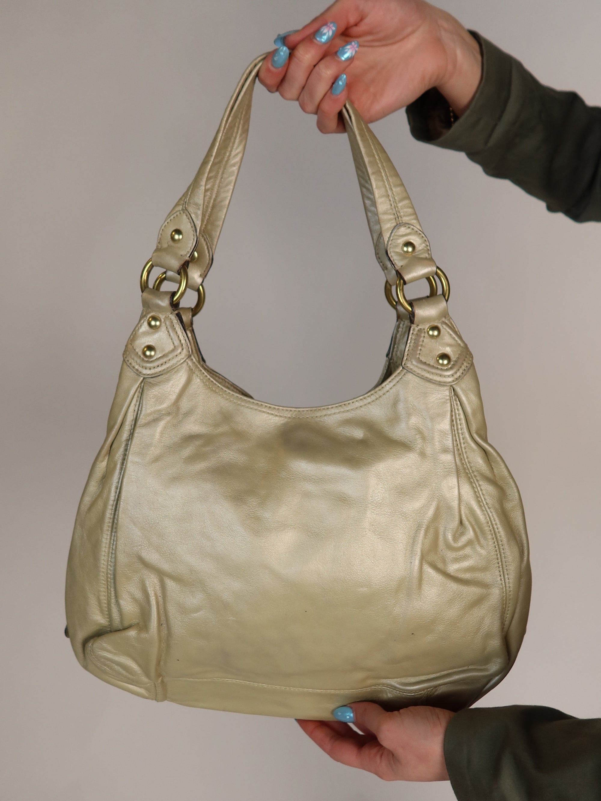 Coach Gold Leather Hobo Bag