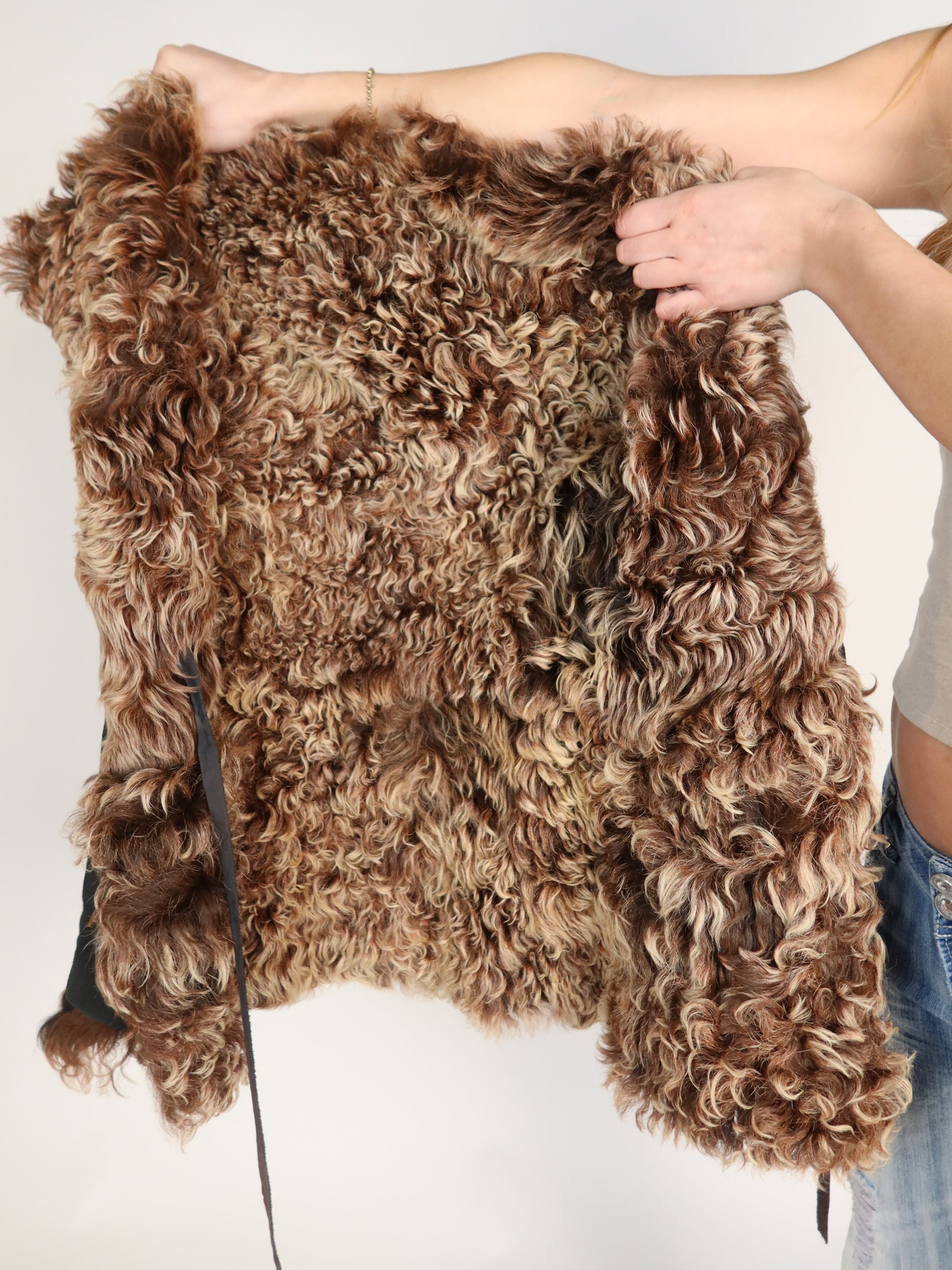 Y2K Brown Suede Coat S/M