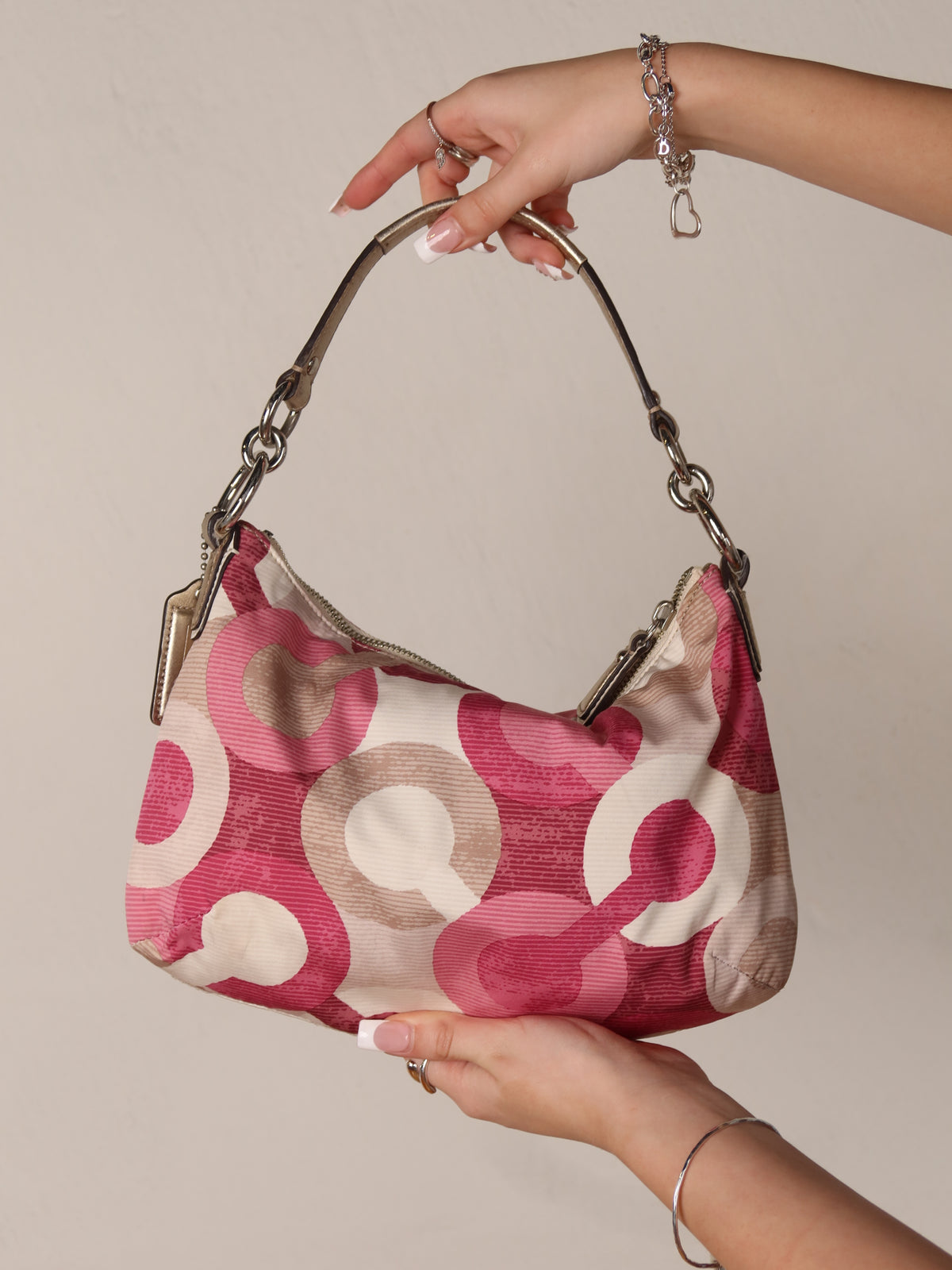 Coach Pink Sequin Shoulder Bag
