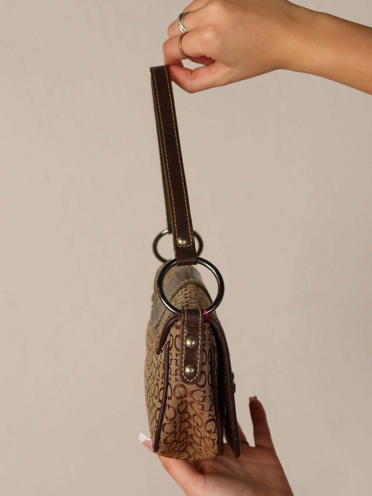 Guess Monogram Baguette Bag
