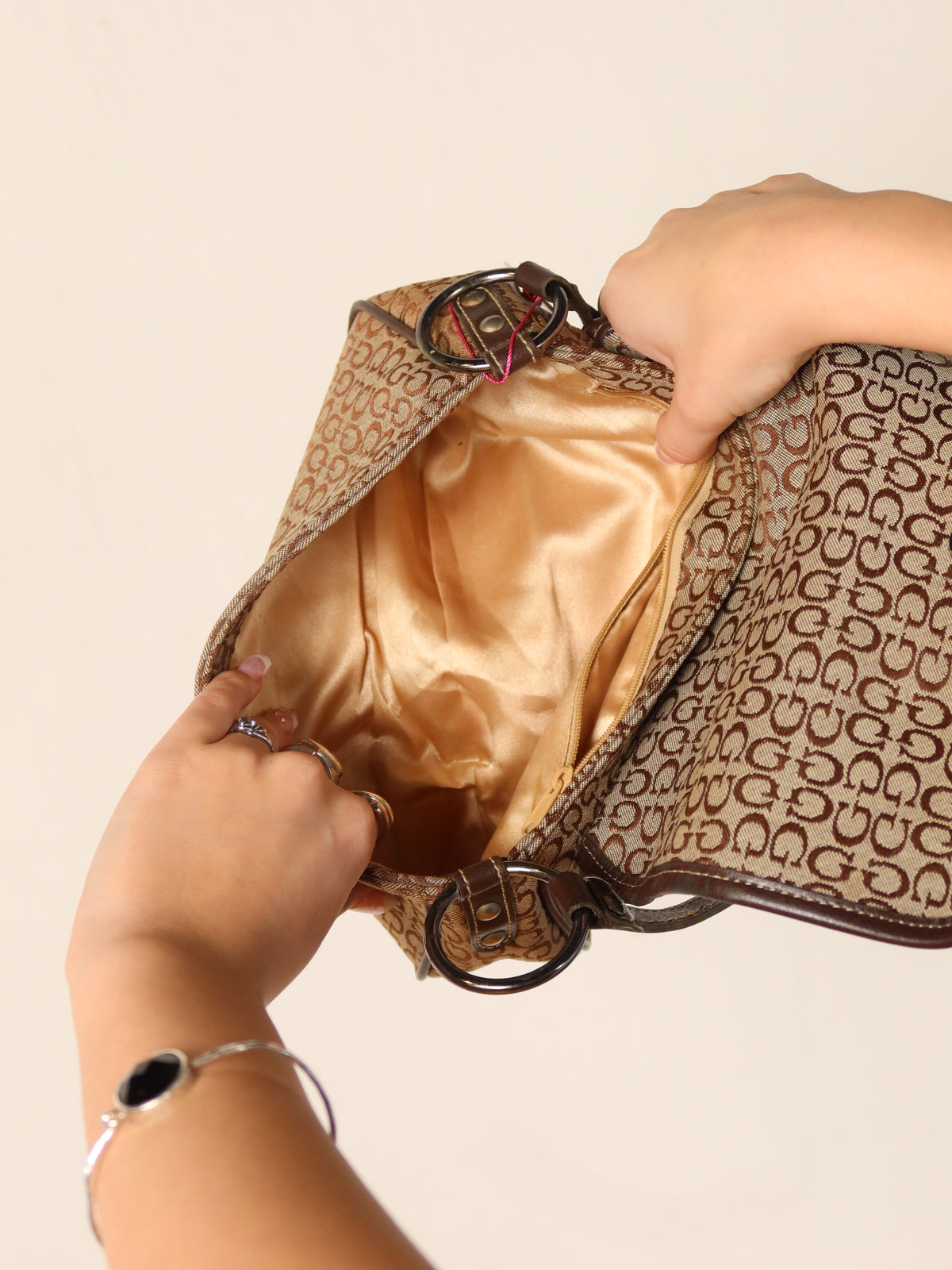 Guess Monogram Baguette Bag