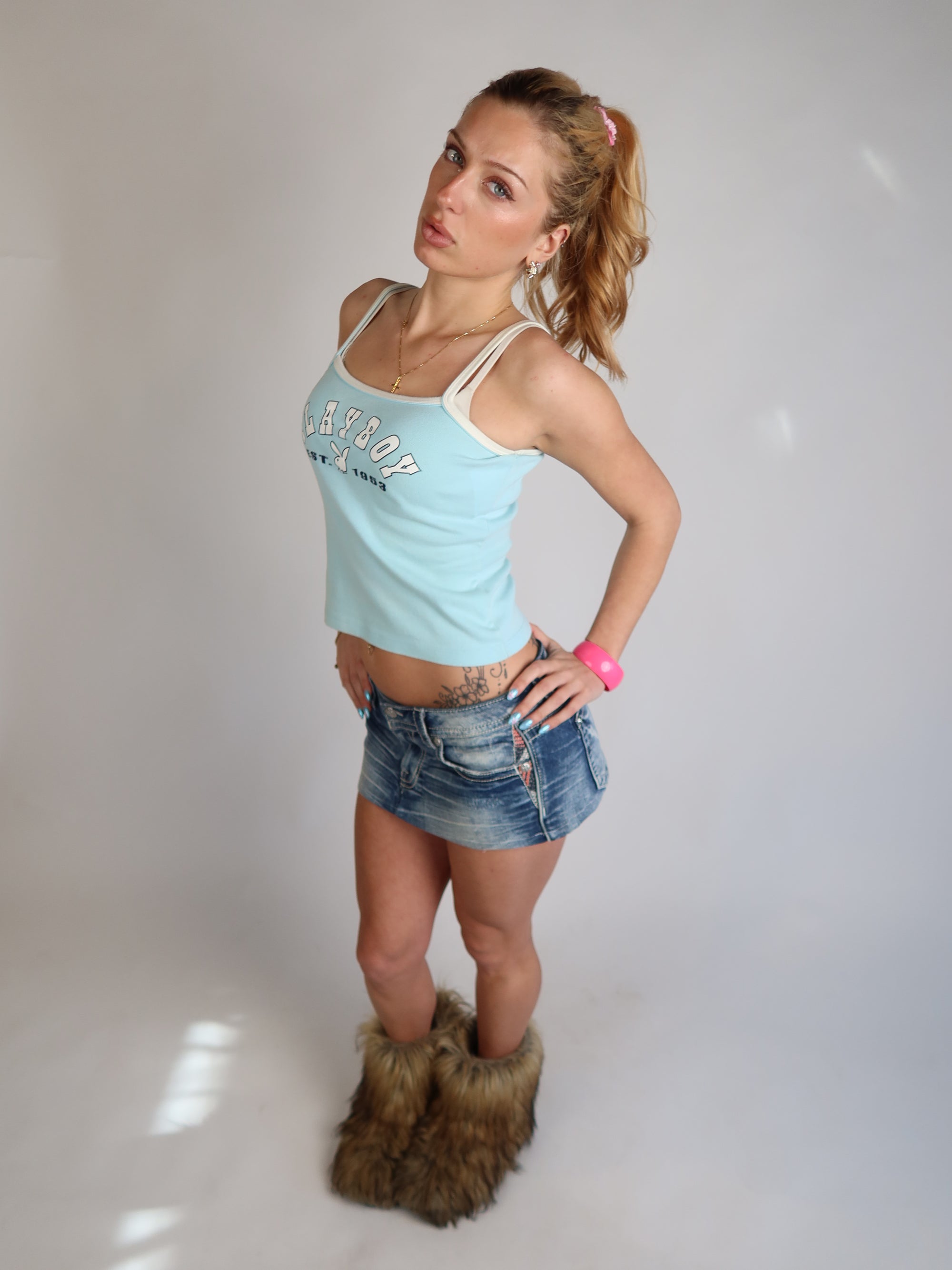 Playboy Baby Blue Tank S/M