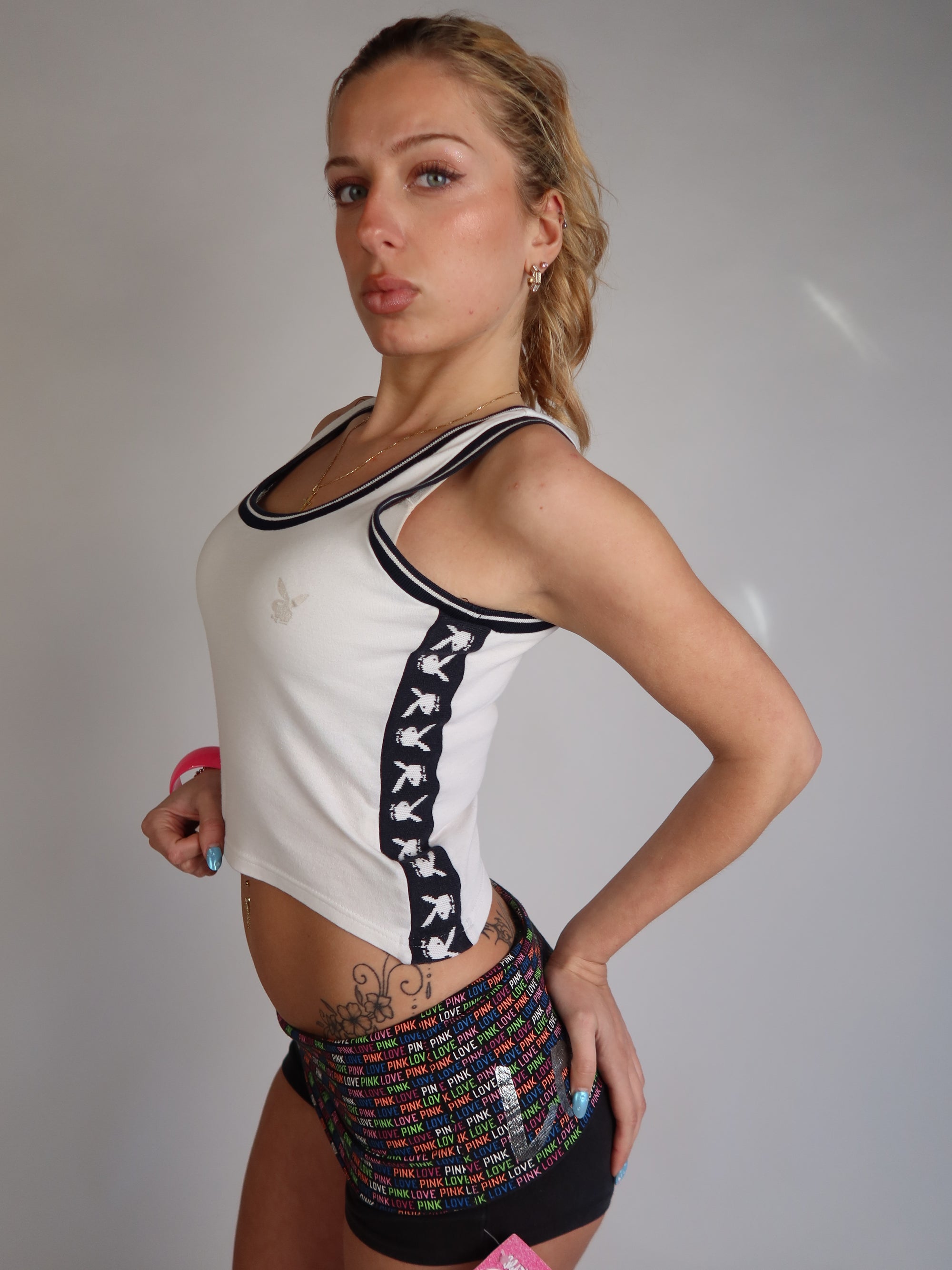 Playboy White Tank S/M