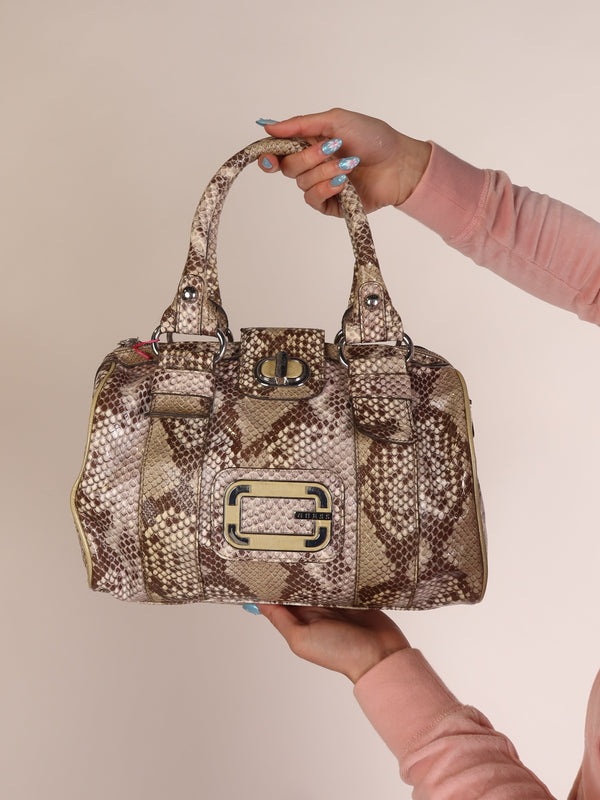 Guess Python Print Bowler Satchel