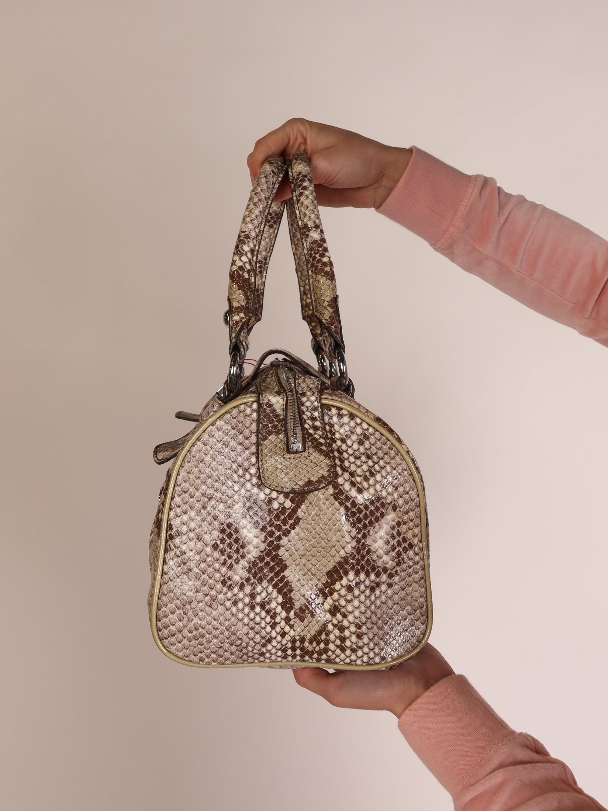 Guess Python Print Bowler Satchel