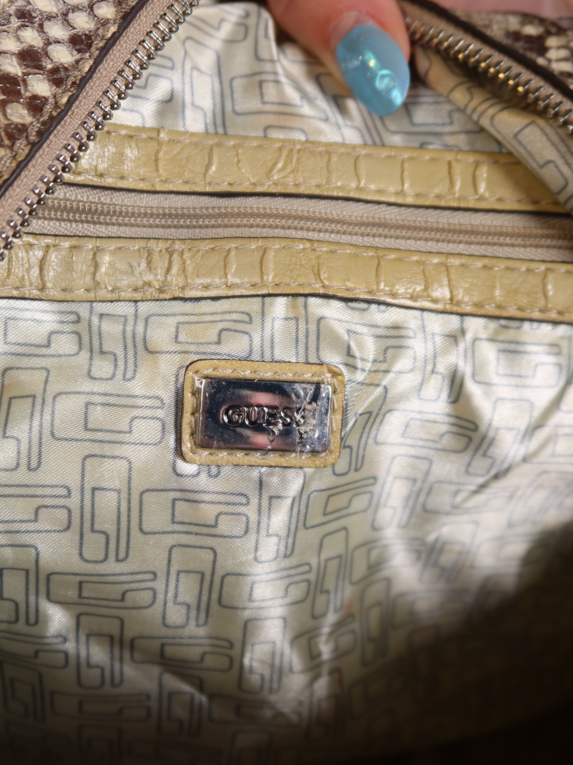 Guess Python Print Bowler Satchel