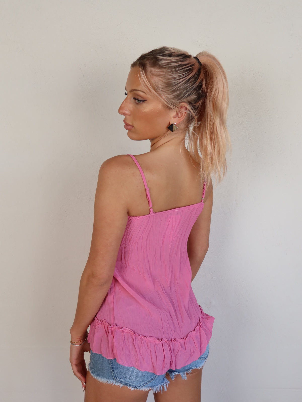 Pink Embellished Cami S/M