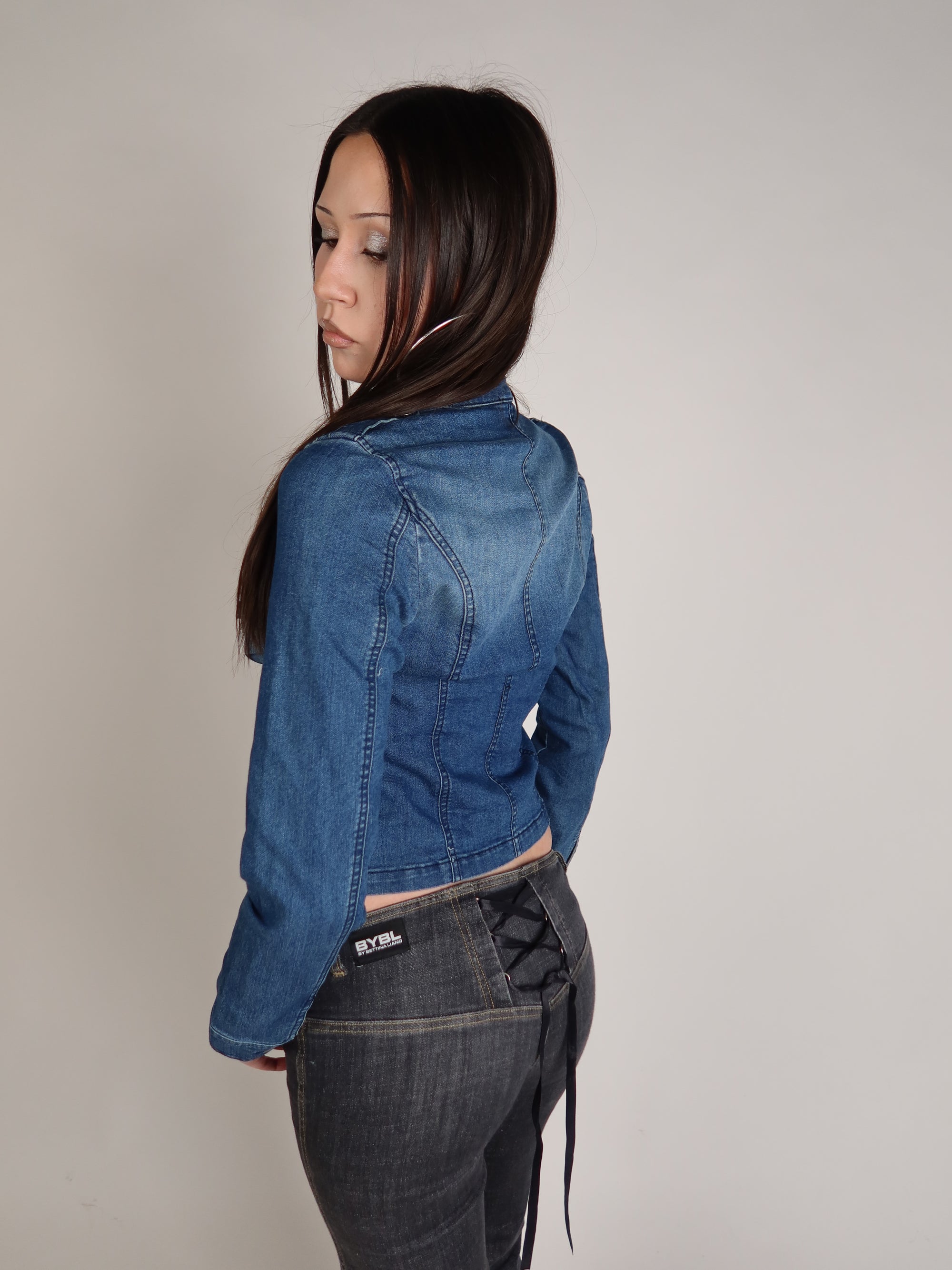 Denim Military Jacket S/M