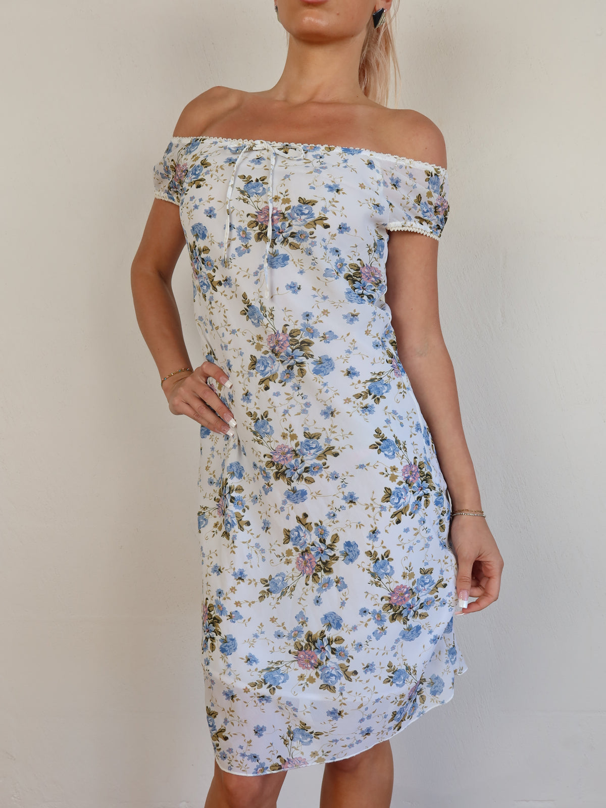 Floral Off-Shoulder Dress S/M