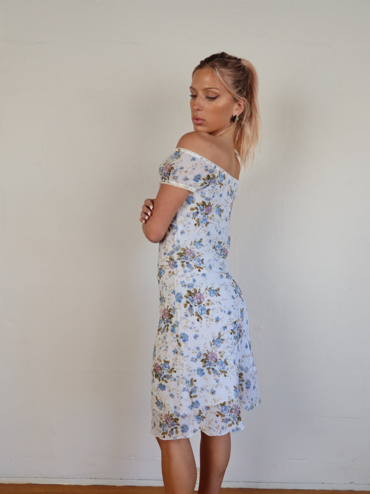 Floral Off-Shoulder Dress S/M