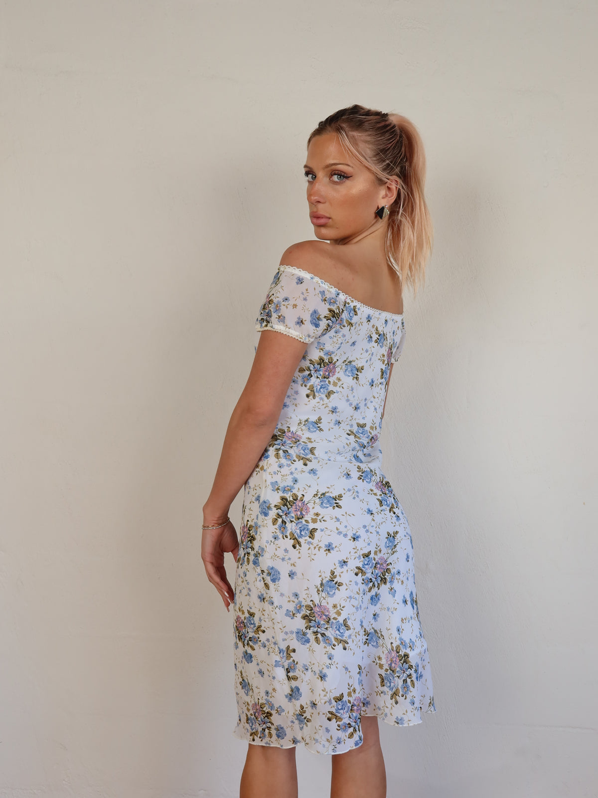 Floral Off-Shoulder Dress S/M