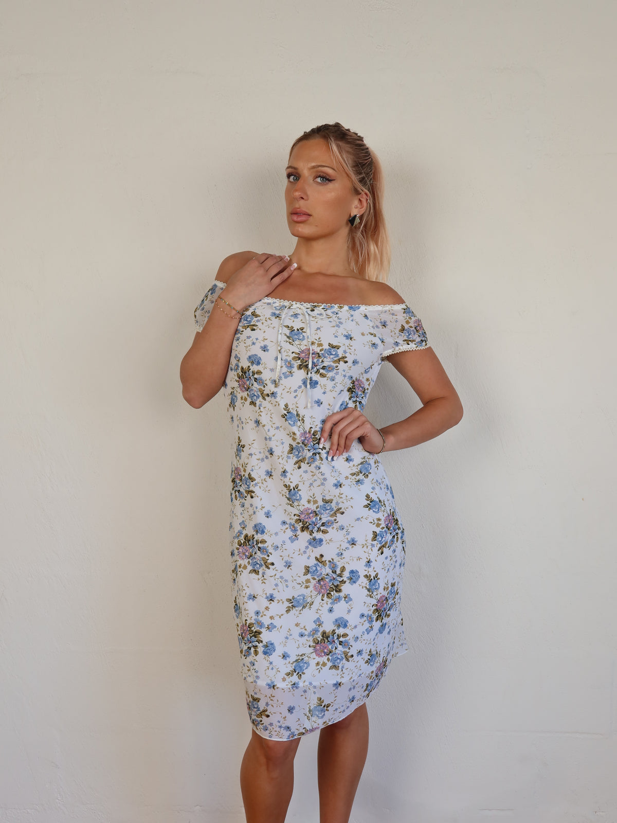 Floral Off-Shoulder Dress S/M