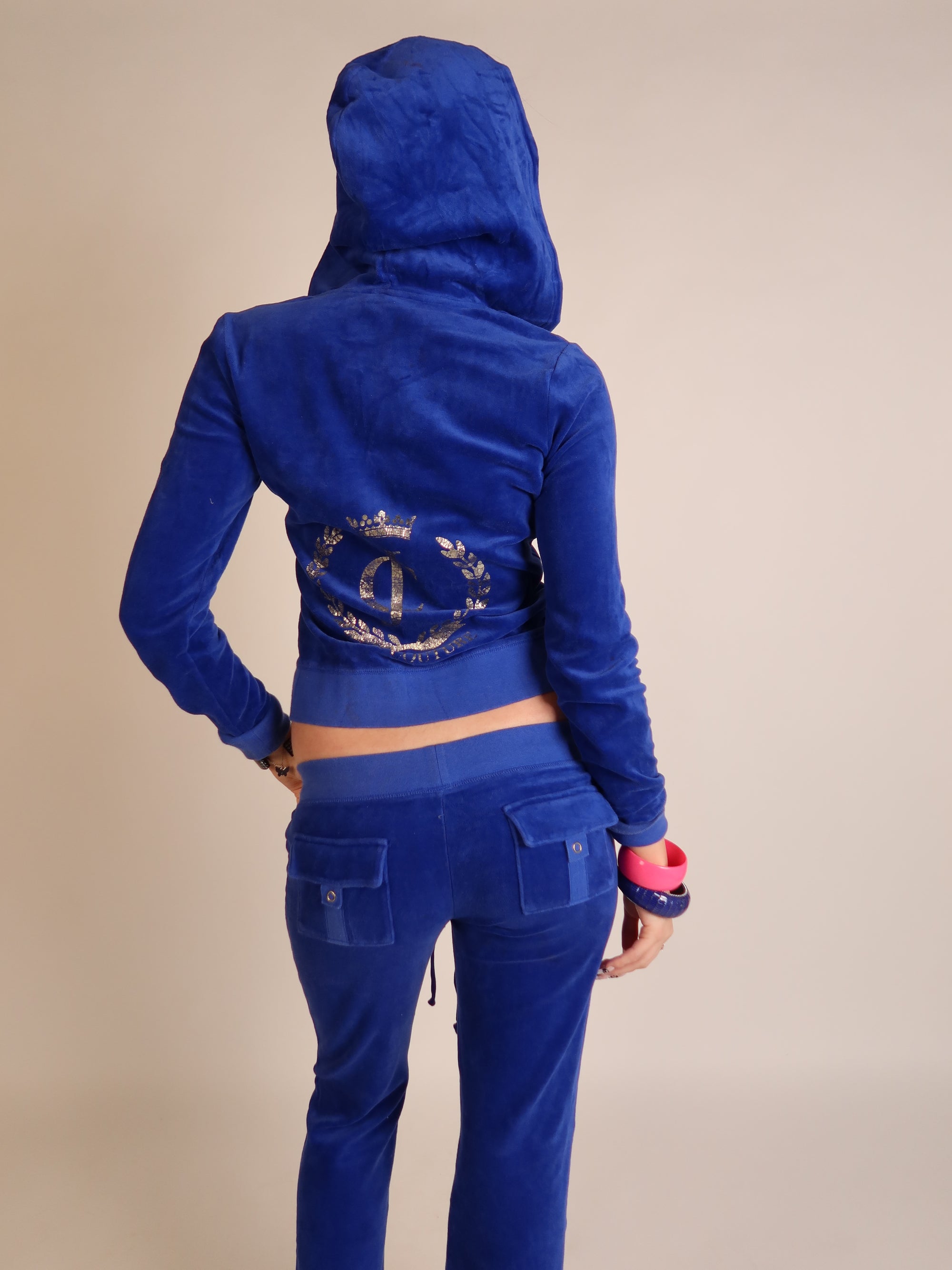Juicy Couture Blue Velour Tracksuit Set