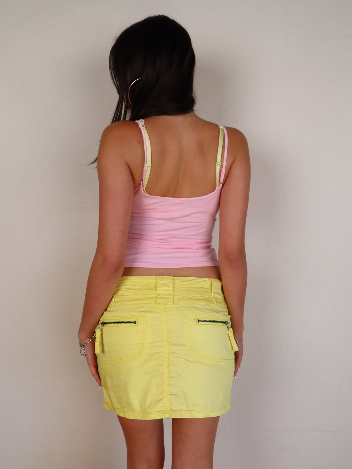 Yellow Low-Rise Mini Skirt S/M