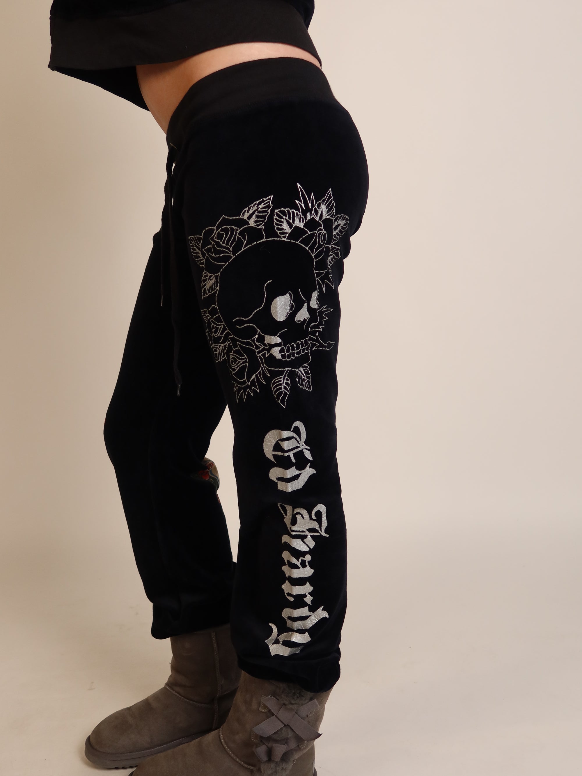 Ed Hardy Black Velour Set S/M