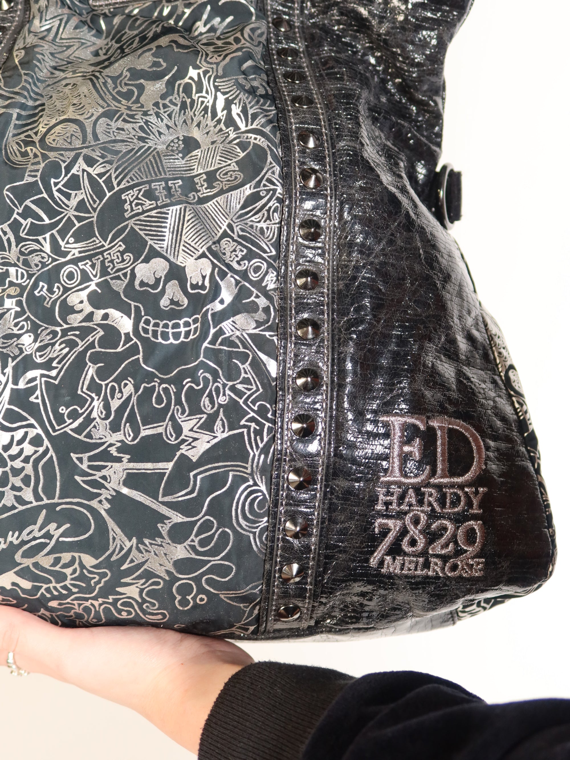 Ed Hardy Studded Tattoo Tote Bag